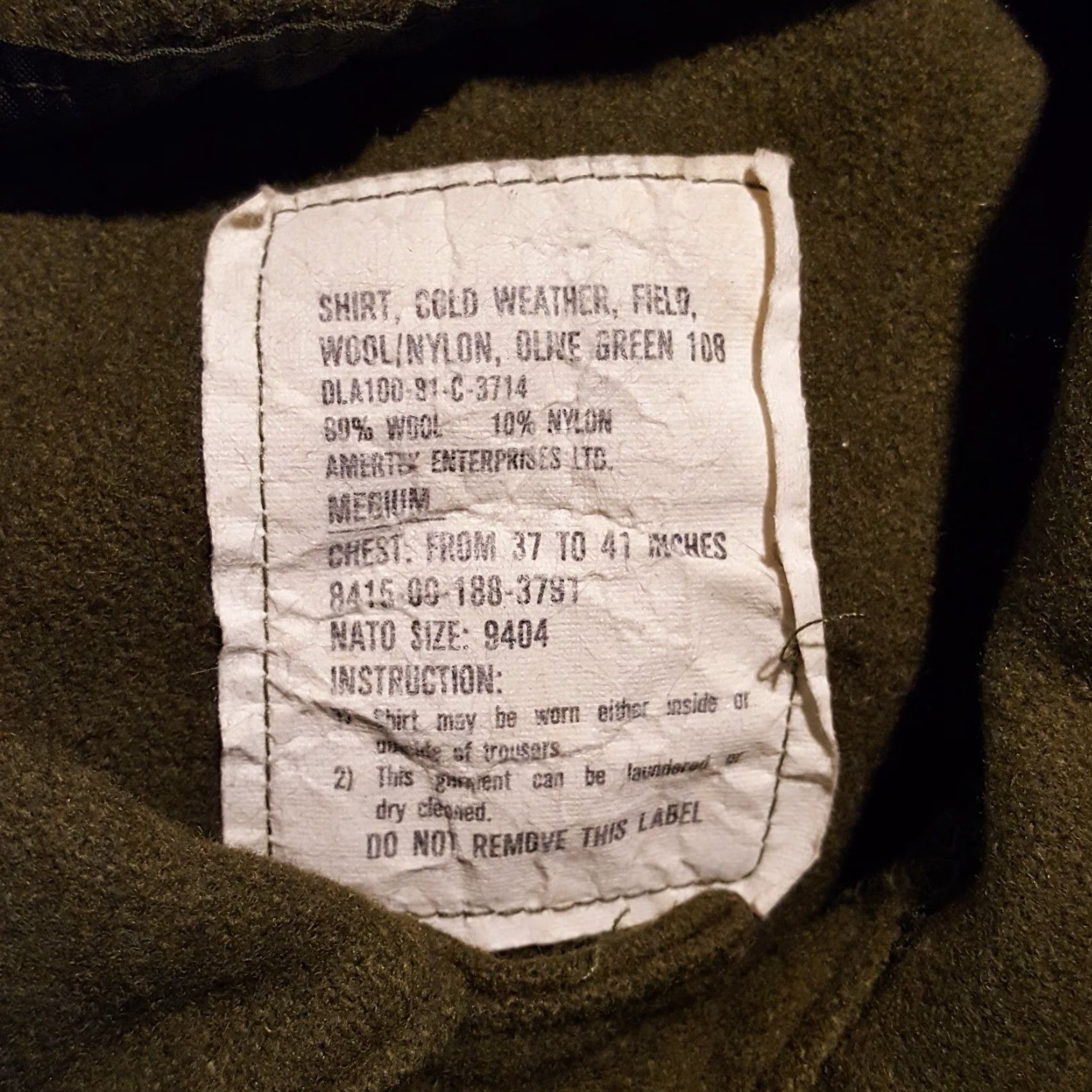 Vintage VINTAGE US Army OG-108 Wool Men's Size M Military Button Up Shirt Field Jacket Size US M / EU 48-50 / 2 - 6 Thumbnail
