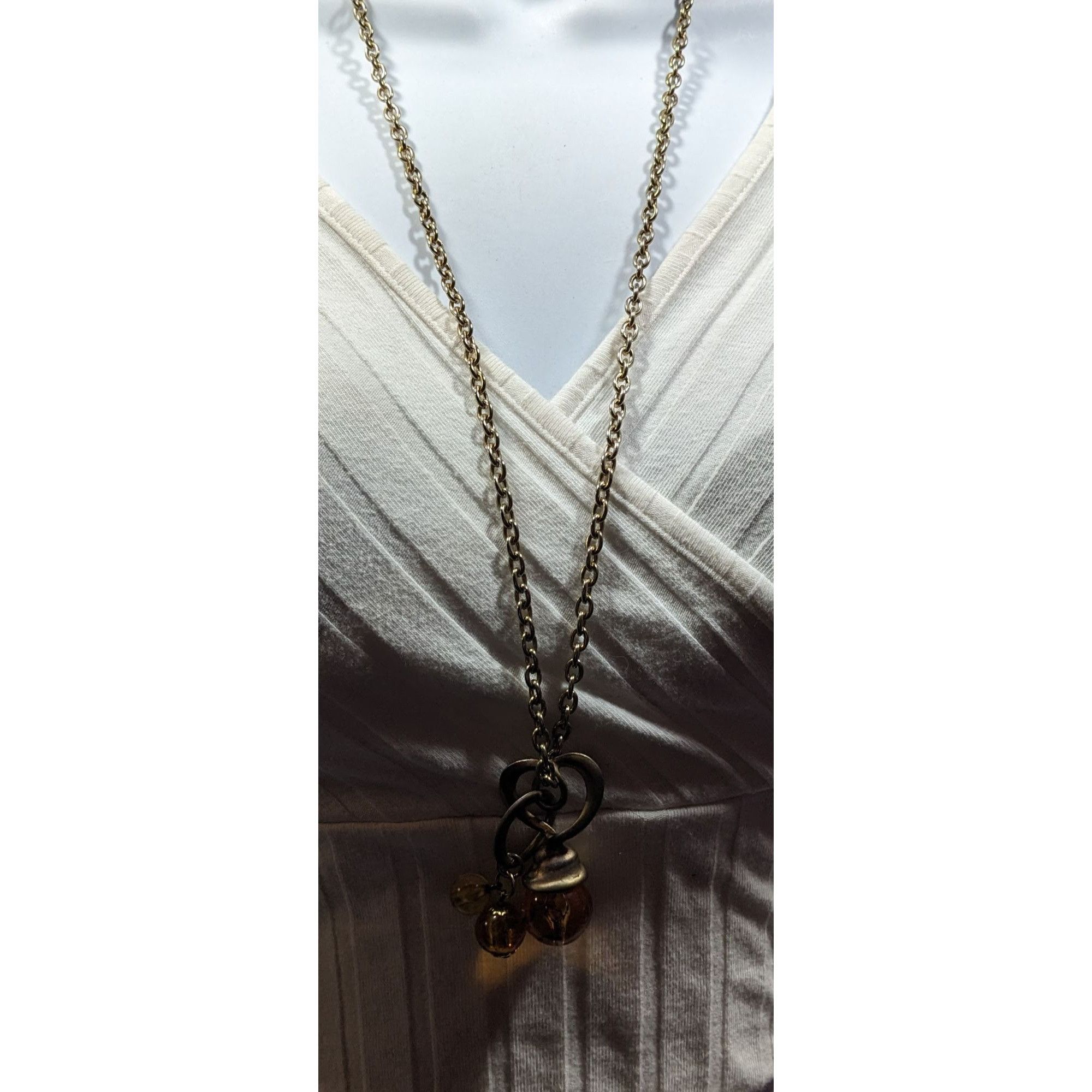 Other Vintage Honey Glass Beaded Charm Pendant Necklace Size ONE SIZE - 6 Thumbnail