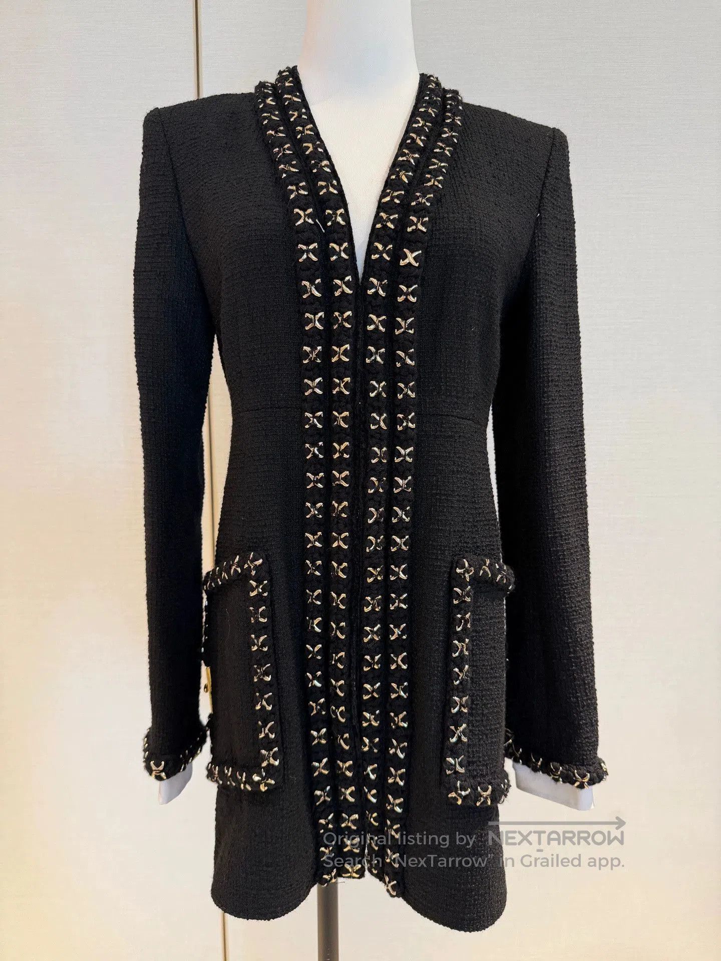 Chanel Chanel Metiers d'Art Black Gold Coat. Size US XS / EU 42 / 0 - 1 Thumbnail