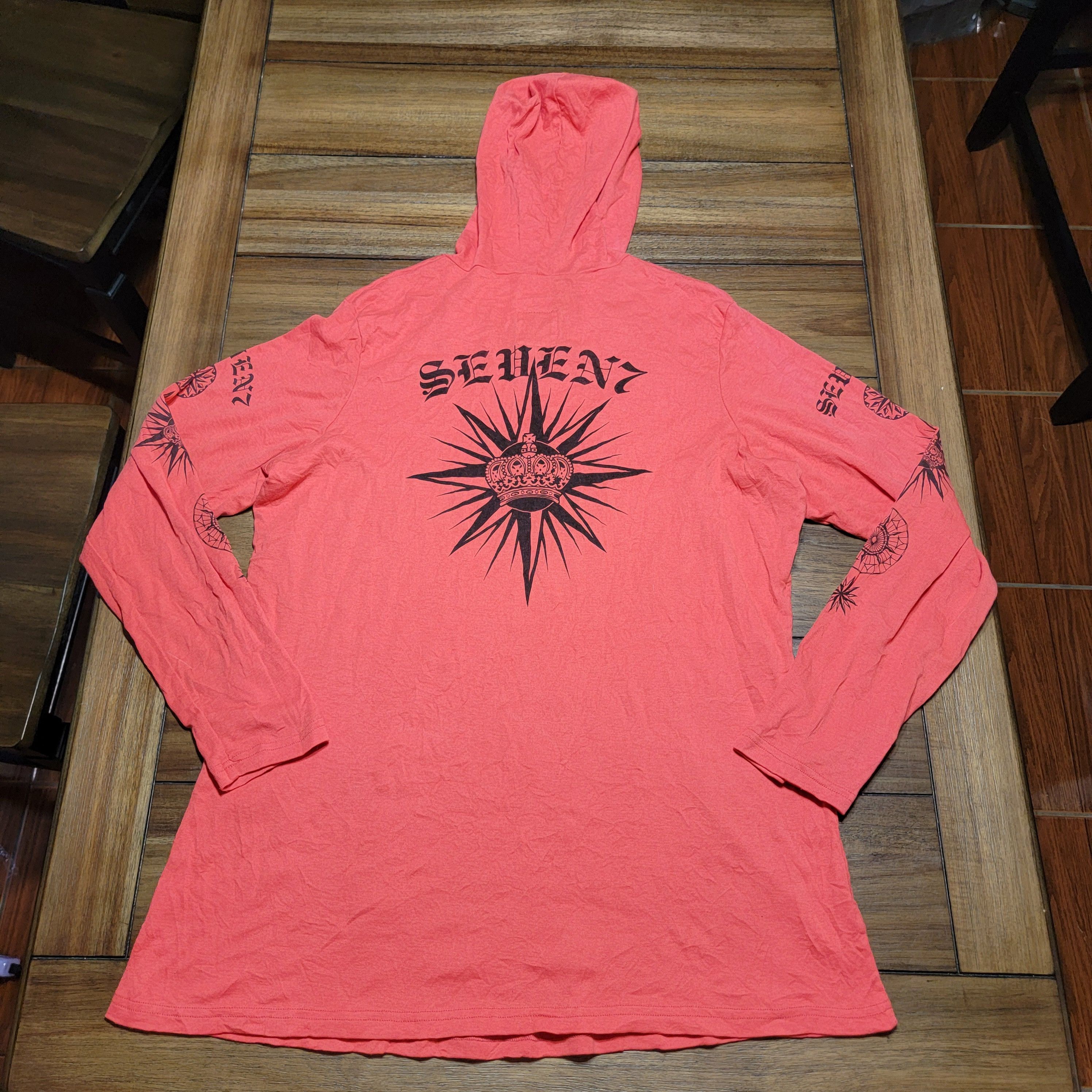 Seven 7 Seven7 Luxe Hoodie Tee LS Orange Graphic - Size 18/20 Size XXL / US 16-18 / IT 52-54 - 4 Thumbnail