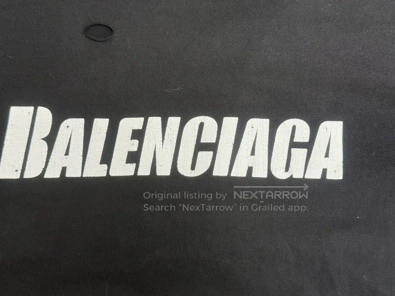 Balenciaga Balenciaga Letter Printed Pattern Ripped Round Neck T-Shir Size US XXS / EU 40 - 3 Thumbnail