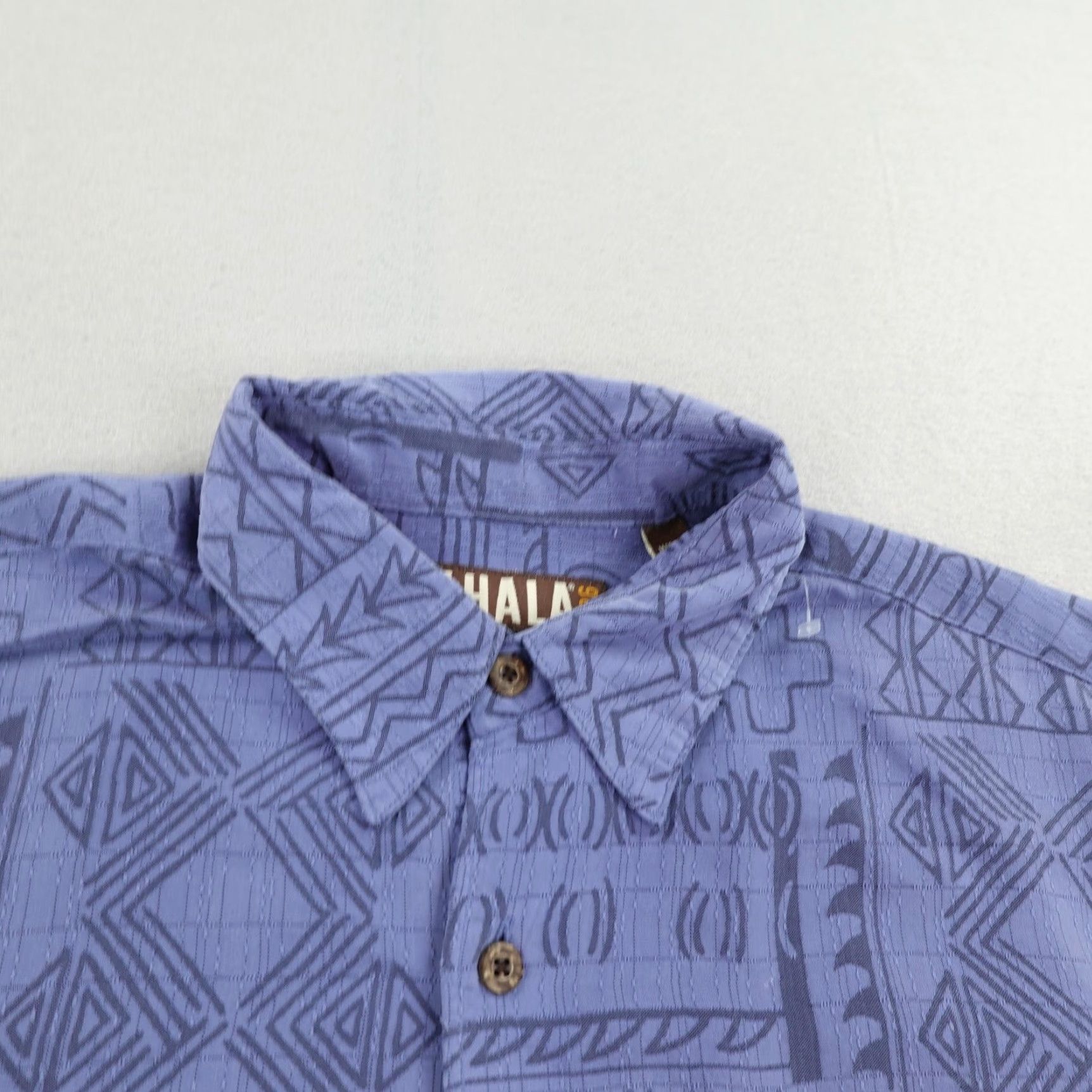 Vintage Kahala Men’s Shirt Button-Up Geometric Aloha Blue Hawaiian Tribal Medium Camp Up Casual Beach Outdoor Tropical Pockets Breathable Easy Care Size US M / EU 48-50 / 2 - 2 Thumbnail