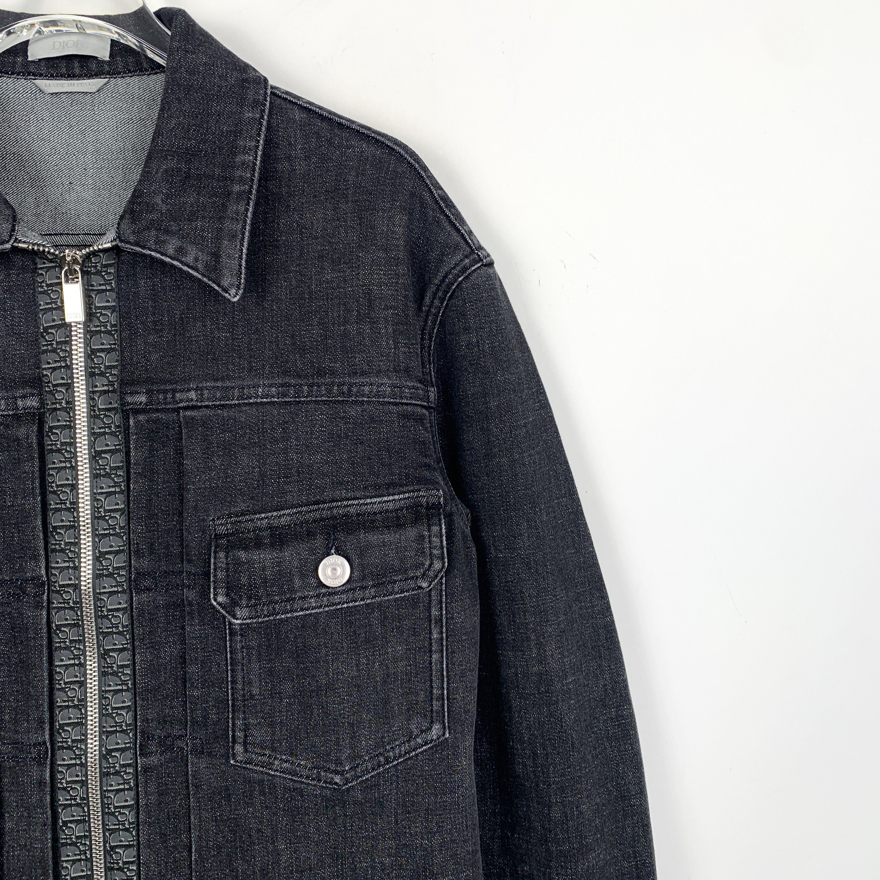 Dior Dior Black Patchwork Cotton Zip Denim Jacket (Size XS) Size XS / US 0-2 / IT 36-38 - 6 Thumbnail