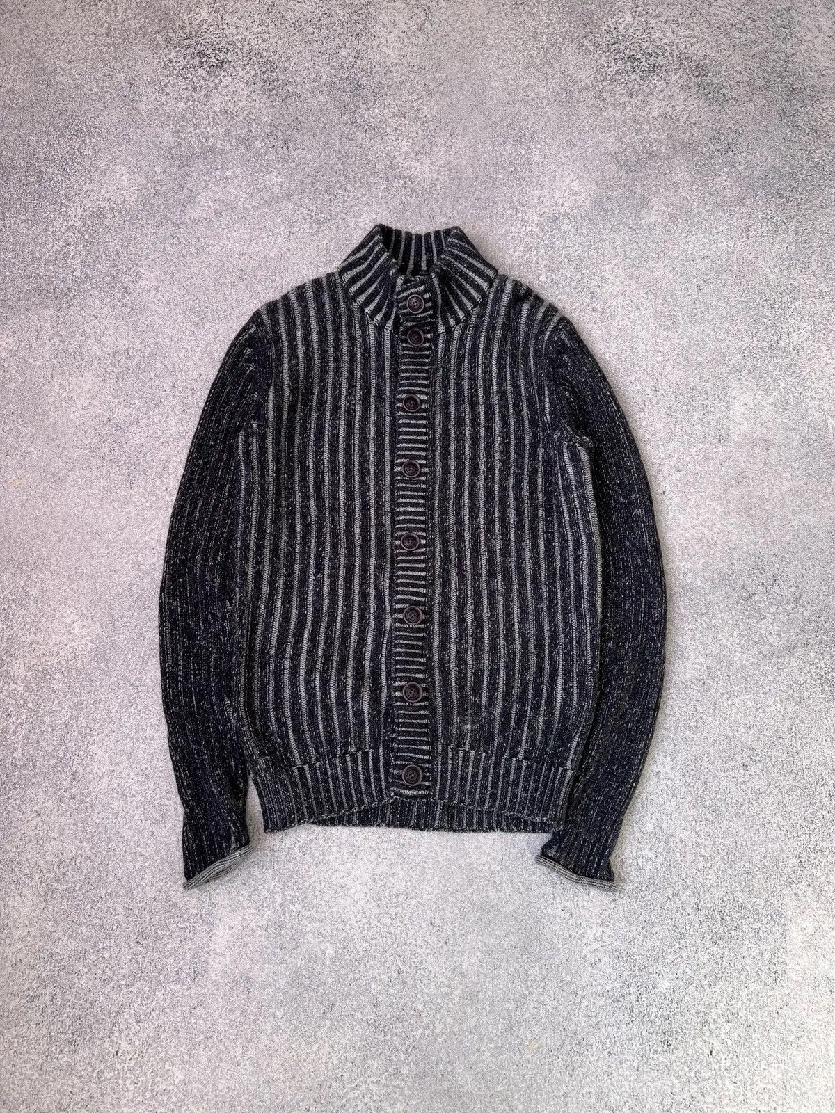 Armani × Vintage Vintage Armani Jeans Ripped Archival Y2k sweater Size US L / EU 52-54 / 3 - 3 Thumbnail