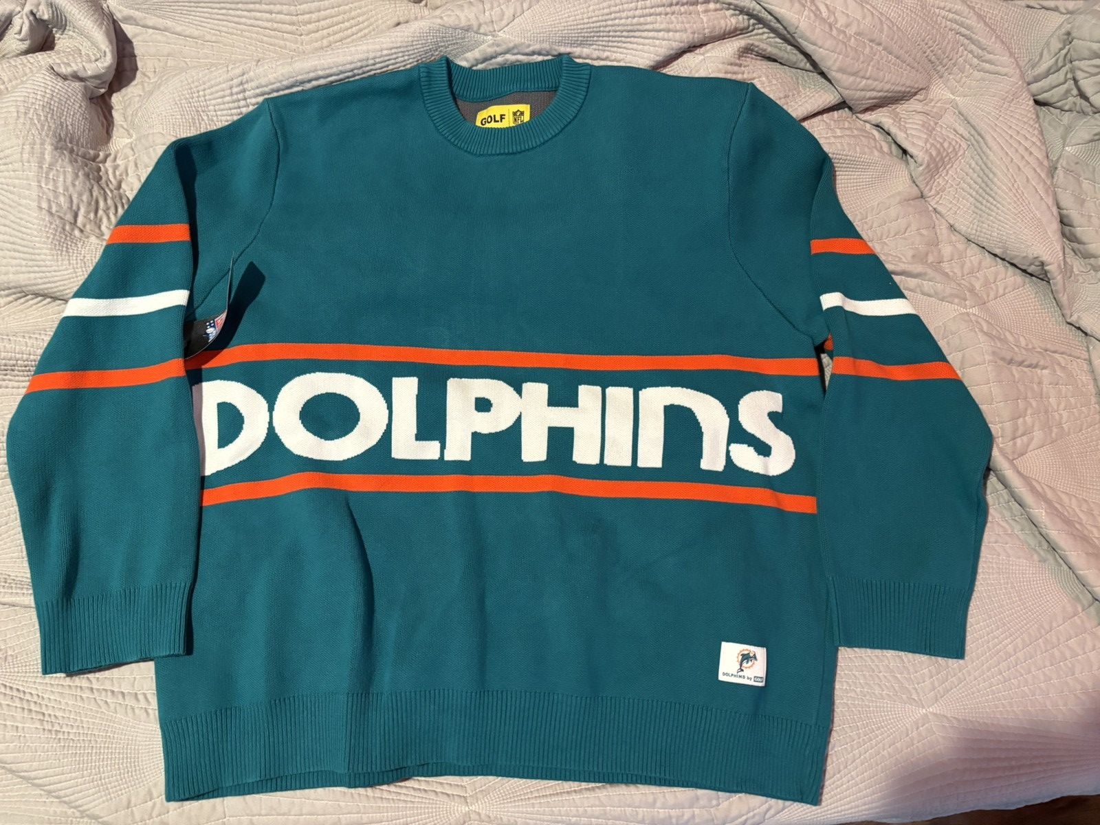 Golf Wang × NFL Dolphins Jacquard Sweater Size US XXL / EU 58 / 5 - 1 Thumbnail