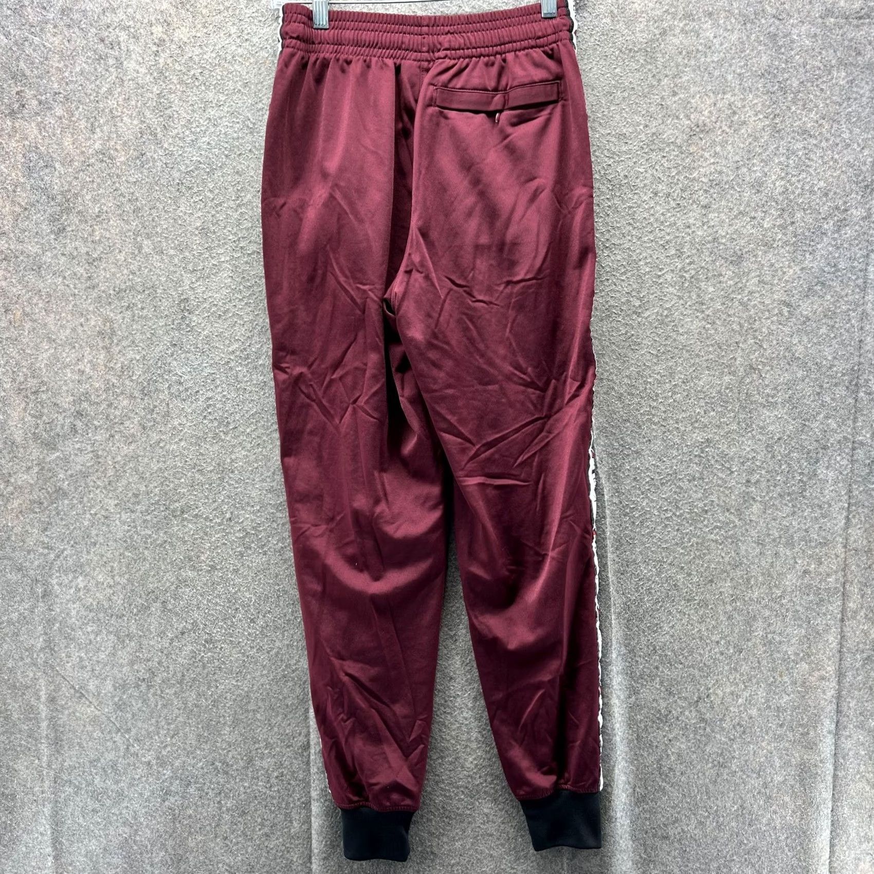Champion Champion Track Pants Mens Small Red Knit Side Logo Tape Elastic Waist Cuffed Size US 29 - 2 Thumbnail