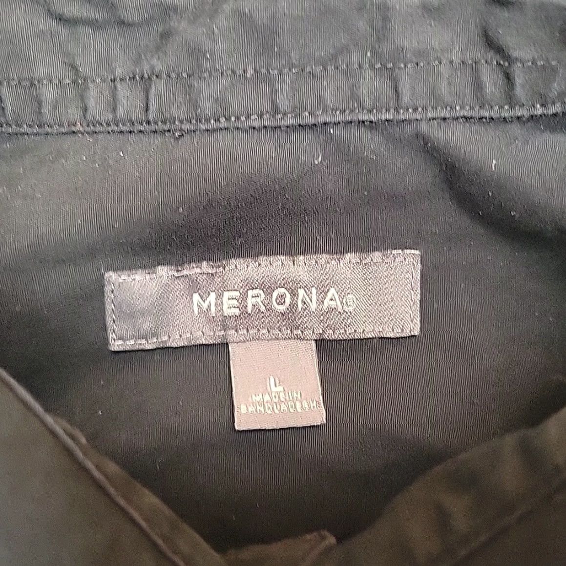Merona Merona Shirt Mens L Black Button-Up Casual Dress Work Office Minimal Classic Size US L / EU 52-54 / 3 - 3 Thumbnail