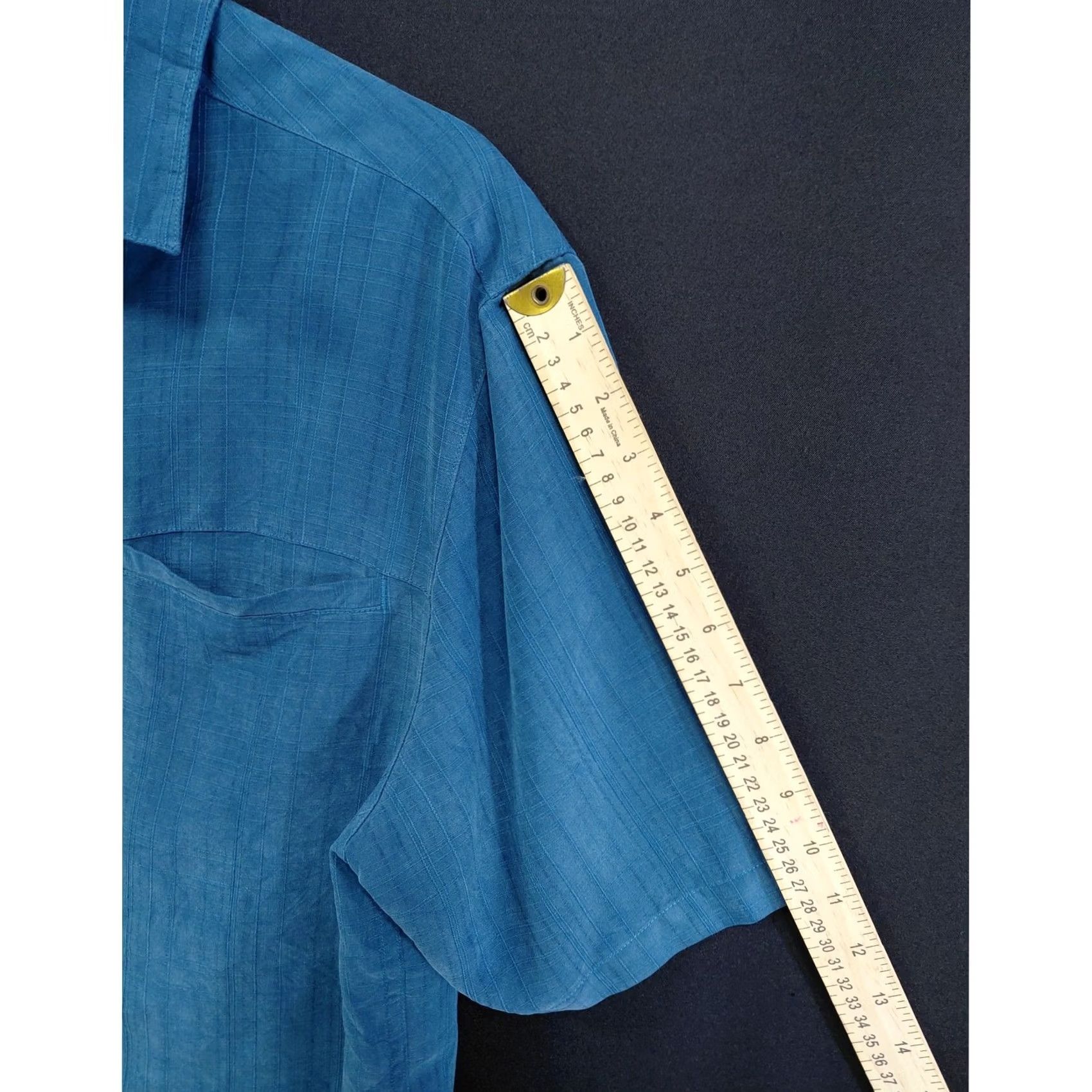 Vintage Woolrich Button-Up Shirt Short Sleeve Men Blue Solid M Regular Size Shirt Size US M / EU 48-50 / 2 - 6 Thumbnail