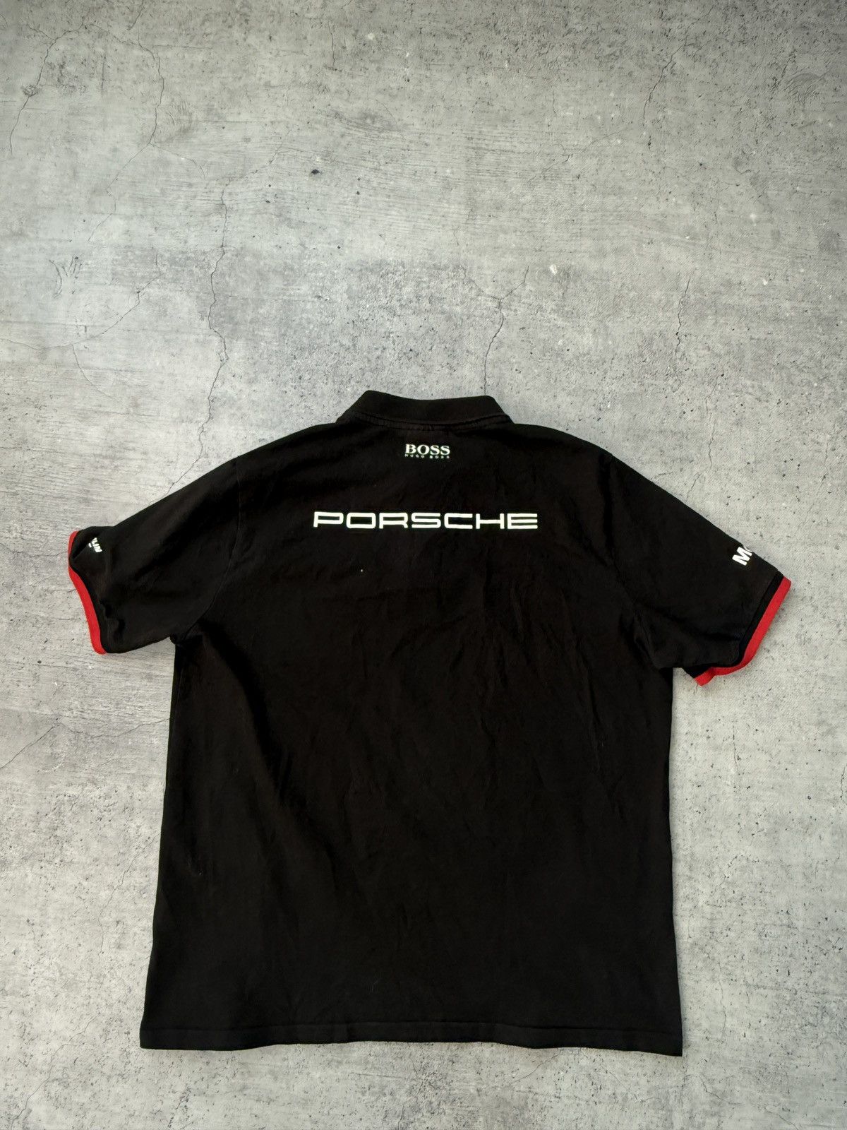 Vintage Vintage Porsche Hugo Boss racing polo t-shirt Size US XL / EU 56 / 4 - 4 Thumbnail