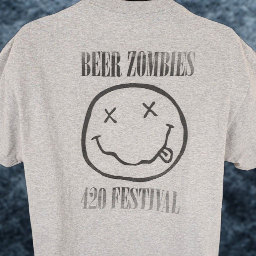 Vintage Beer Zombies T Shirt Mens Large Gray Festival Las Vegas 420 Promotional Souvenir Craft Beer Theme Shirt Size US L / EU 52-54 / 3 - 1 Thumbnail