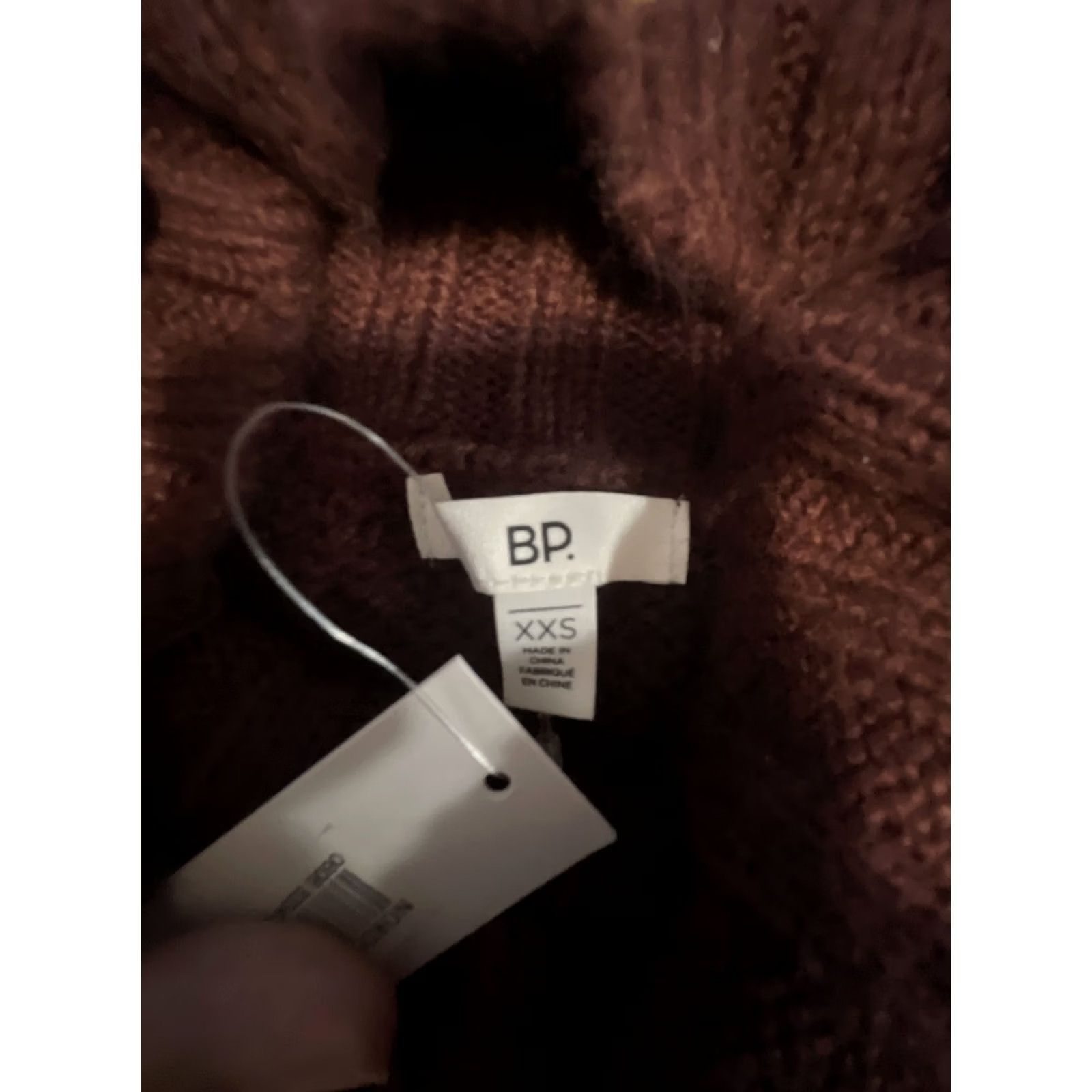 Vintage BP Sweater Shirt Women Oversized Chunky Knit Red Long Sleeve XXS Pullover Crew Neck Casual Fall Winter Women’s Knit Angled Stitch Design NWT Size XXS / US 00 / IT 34 - 3 Thumbnail