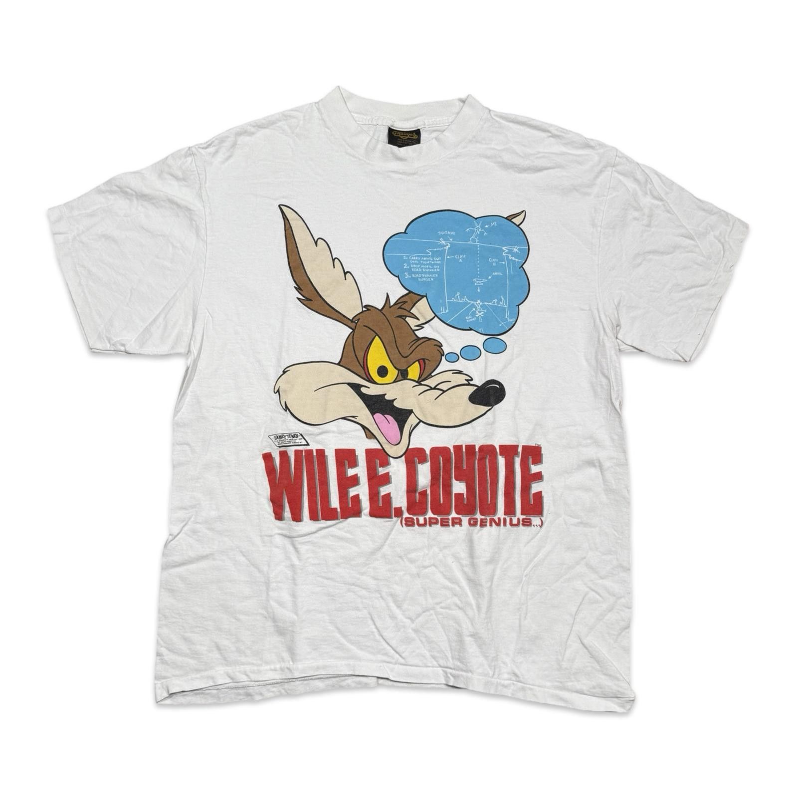 Changes Vintage Wile E. Coyote Super Genius Changes Graphic T-Shirt Size US XL / EU 56 / 4 - 1 Thumbnail