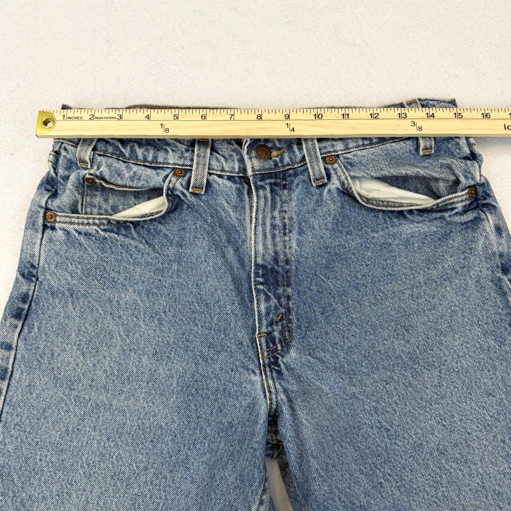 Levi's VTG Orange Tab Levi's 550 Jeans 32 x 30 Light Wash Denim Y2K USA Fabric Size US 32 / EU 48 - 3 Thumbnail