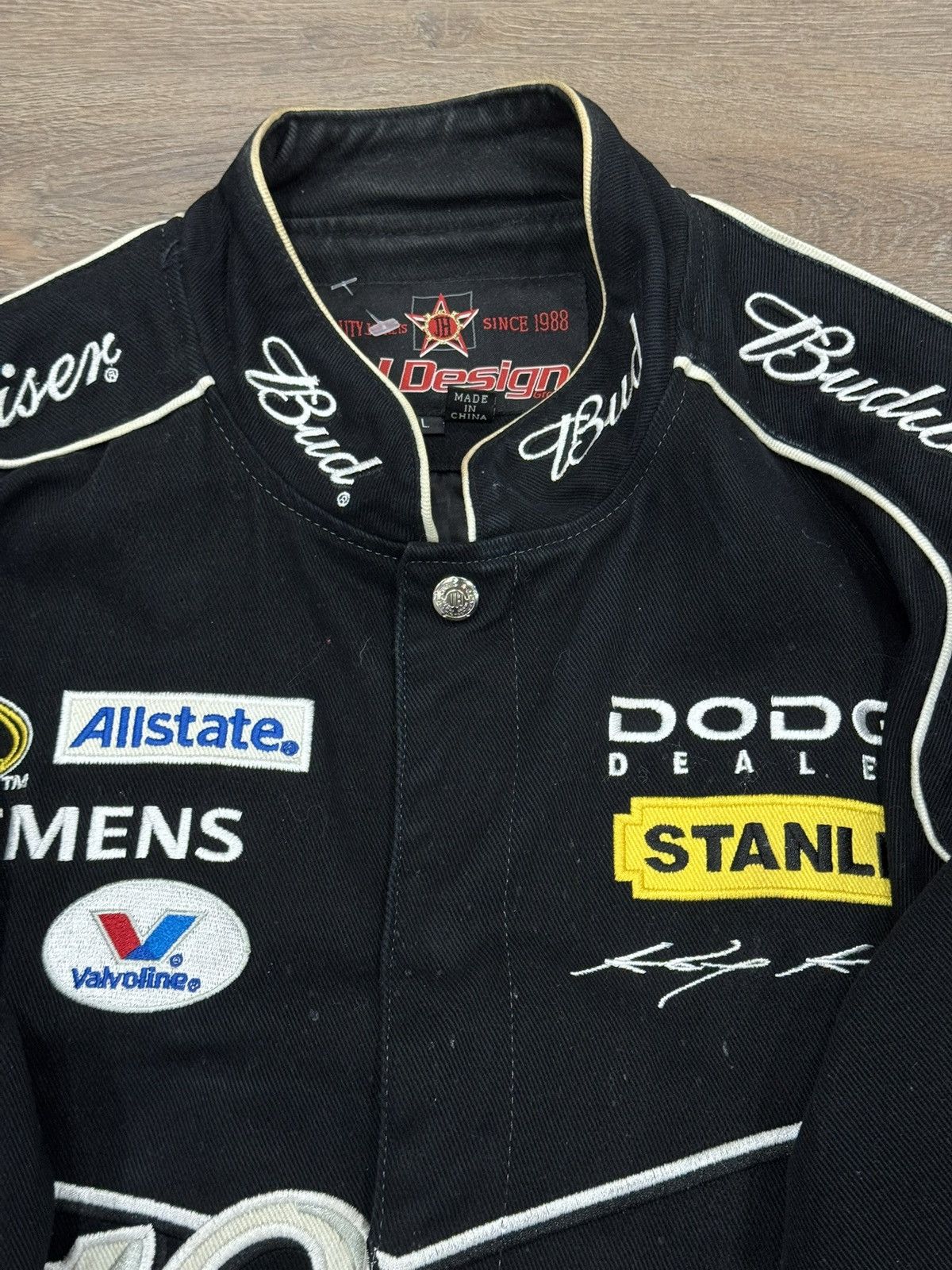JH Design VINTAGE JEFF HAMILTON BUDWEISER RACING JACKET Size US L / EU 52-54 / 3 - 9 Thumbnail