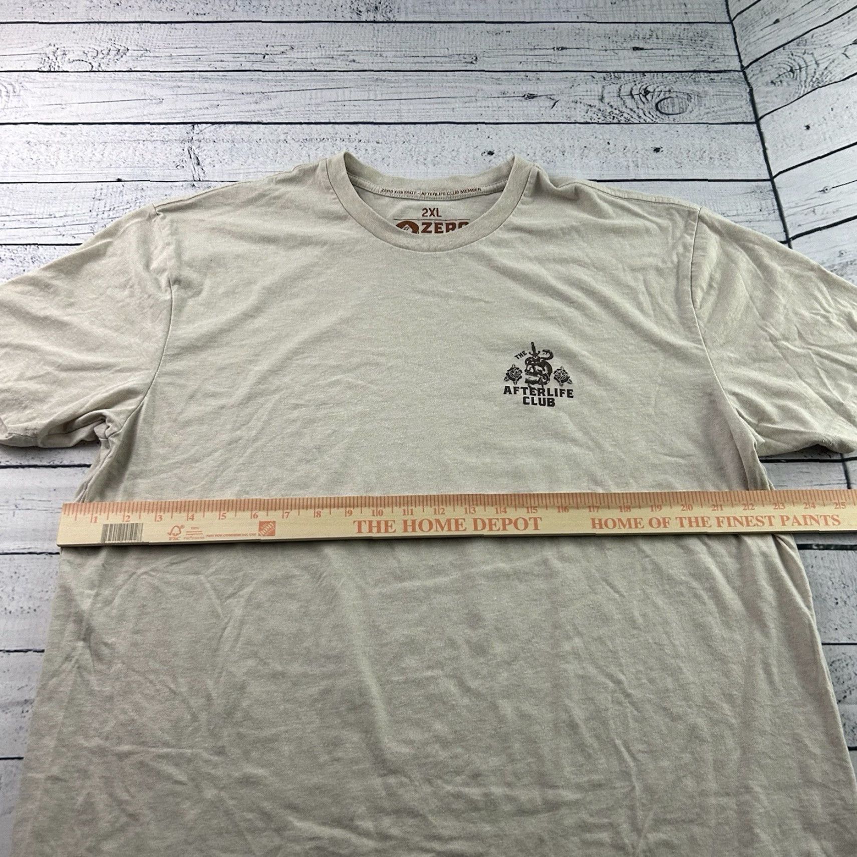 Vintage Zero Foxtrot T-Shirt Main Selling Point Brown 2XL Tan Mens Short Sleeve Crew Neck Cotton 2020s Summer Spring Fall Vintage No Size US XXL / EU 58 / 5 - 5 Thumbnail