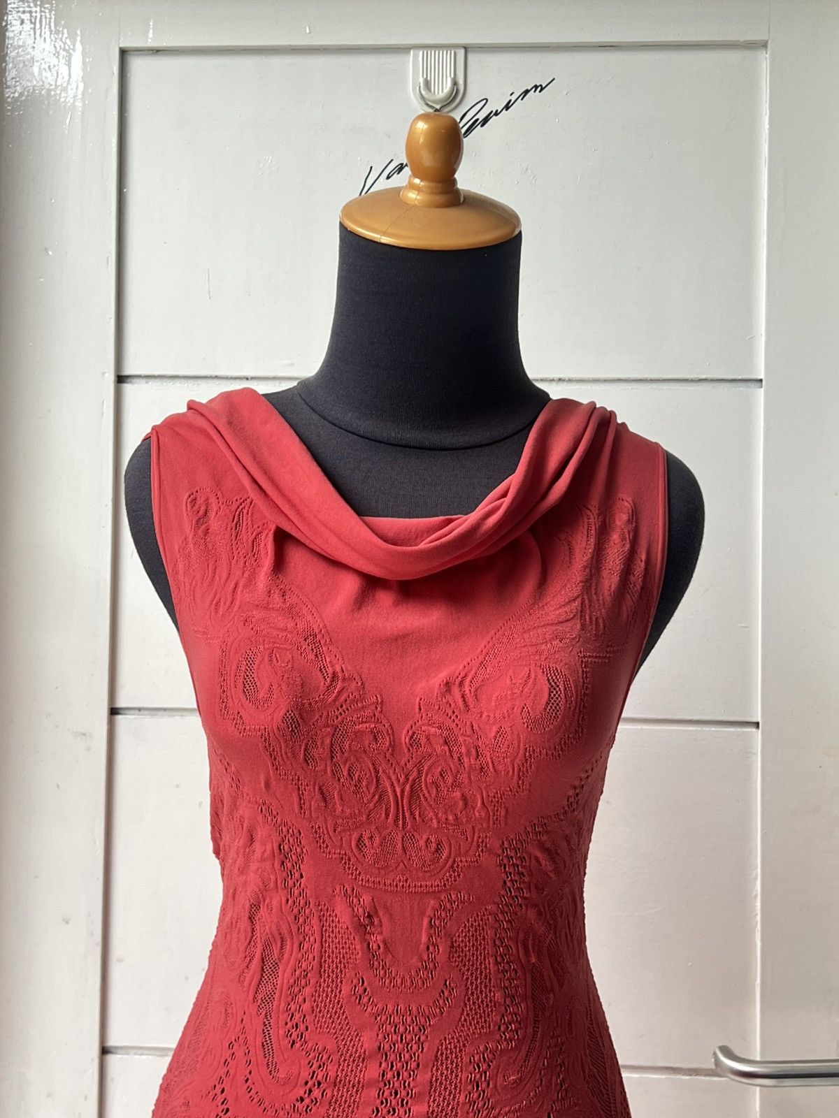 Roberto Cavalli Class Roberto Cavalli Red Midi Dress Size XS / US 0-2 / IT 36-38 - 6 Thumbnail