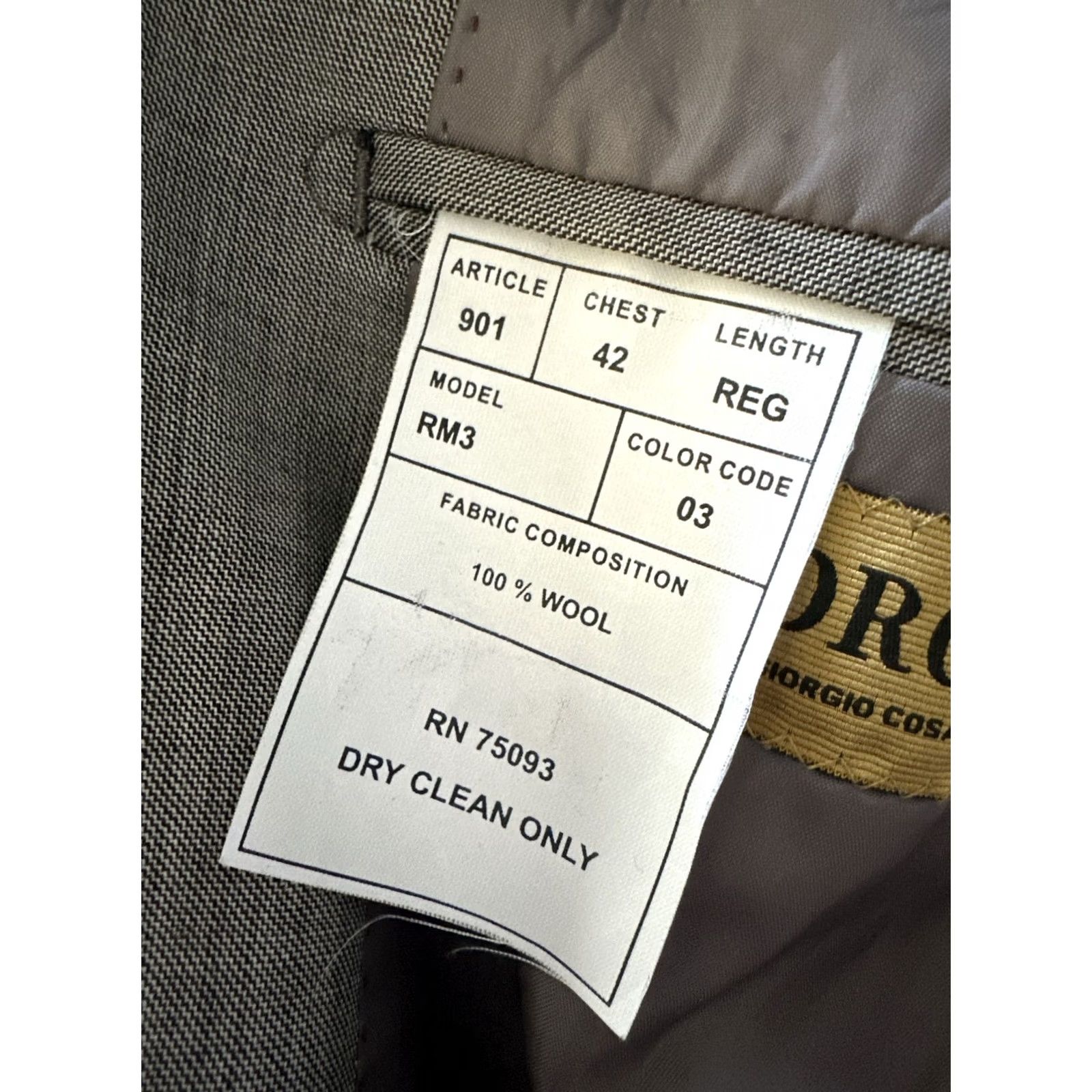 Vintage Giorgio Cosani Sport Coat Gray 120s Wool/Cashmere Mens 42R Regular Wool Lining Sports Theme Jacket Size US XS / EU 42 / 0 - 7 Thumbnail