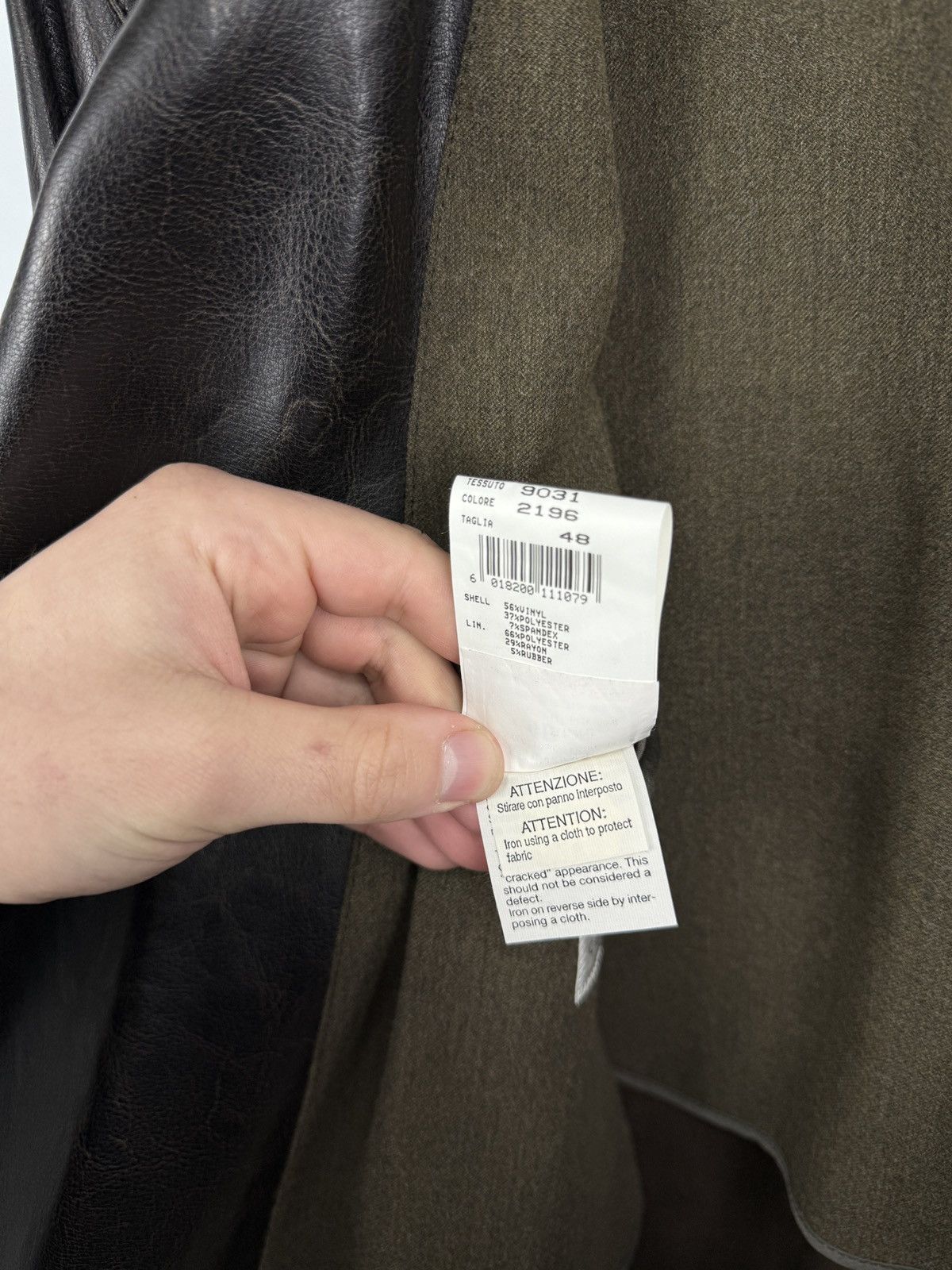 Armani Collezioni 🇮🇹 Vintage 80s Armani Collezioni Faux Leather Overcoat Jacket Size US XL / EU 56 / 4 - 11 Thumbnail