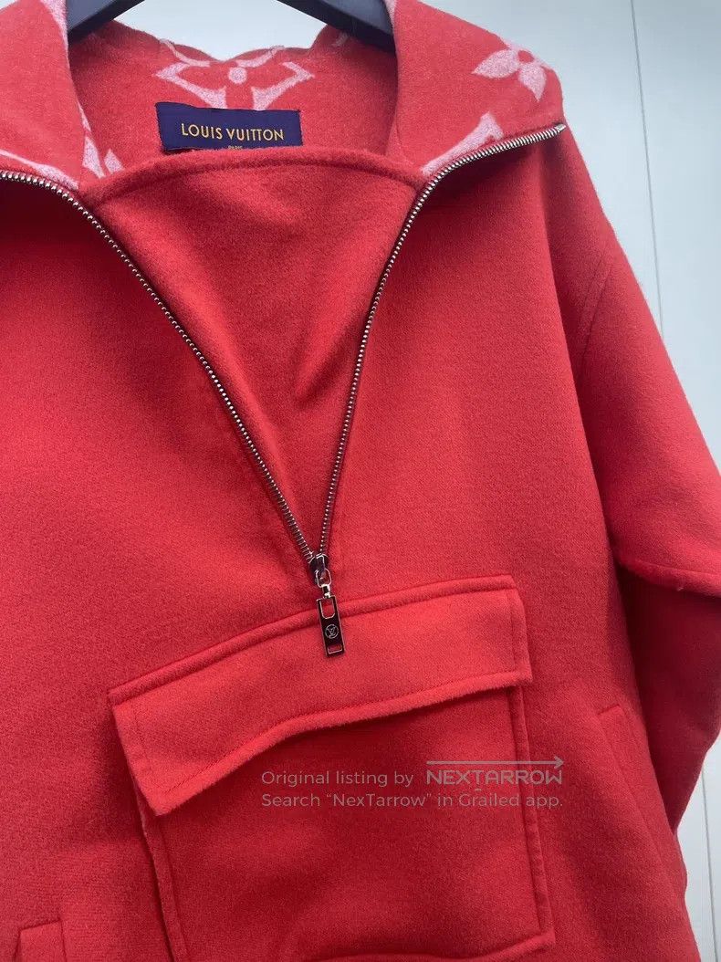 Louis Vuitton Louis Vuitton Red half zip wool long jacket Size XXS / US 00 / IT 34 - 6 Thumbnail