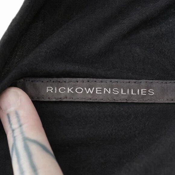 Rick Owens Lilies Rick Owens LILIES Black Ruched Zip-Front Longline Jacket Size M / US 6-8 / IT 42-44 - 4 Thumbnail