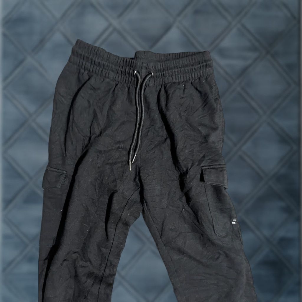 Vintage RBX Men's Small Fleece Tapered Cargo Jogger Pants Black Athletic Training Slim Jogger Pants Men’s Black RBX Active Size US 29 - 1 Thumbnail