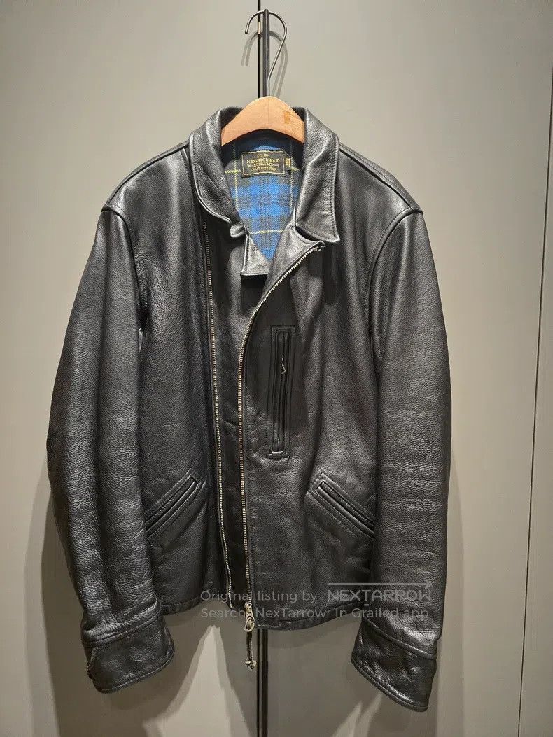 Neighborhood Neighborhood Black Biker Leather Jacket Size US L / EU 52-54 / 3 - 1 Thumbnail