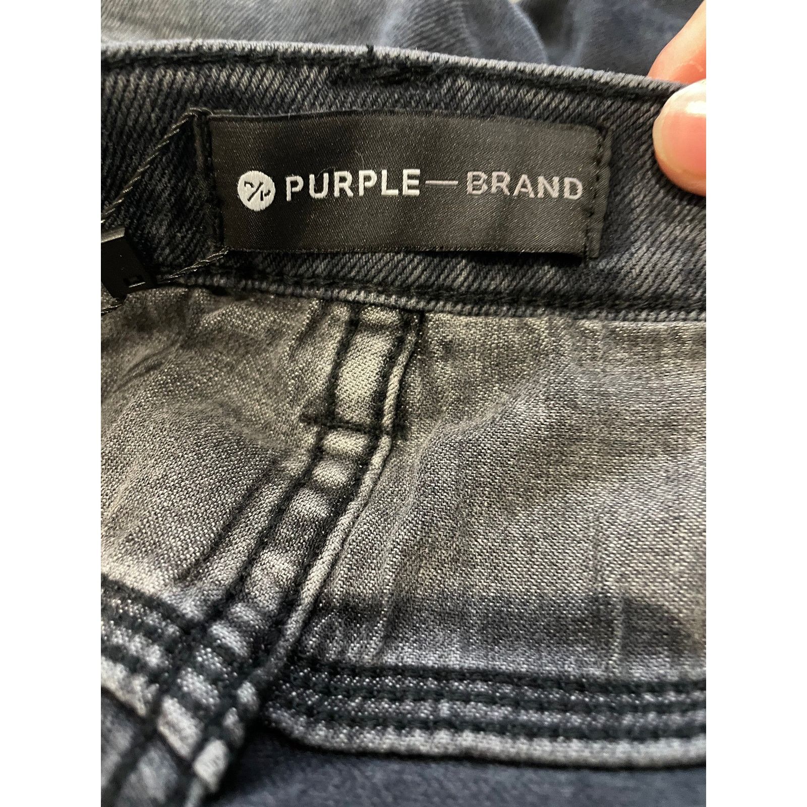 Purple Brand Purple Jeans Black Wash Plain (No Tag) Used 34 Size US 34 / EU 50 - 3 Thumbnail