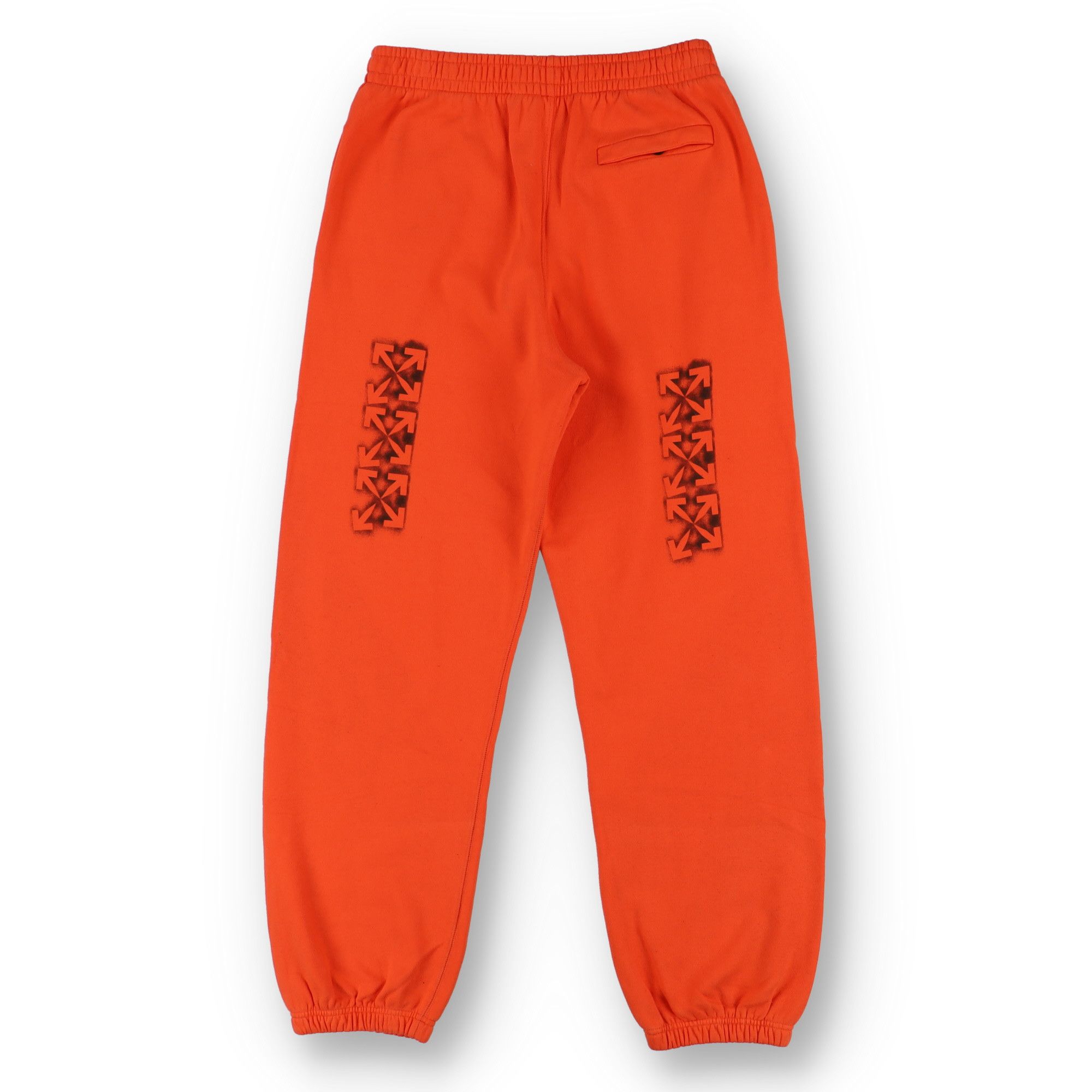 Off-White Orange Sprayed Stencil Arrows Logo Sweatpants Size US 32 / EU 48 - 1 Thumbnail