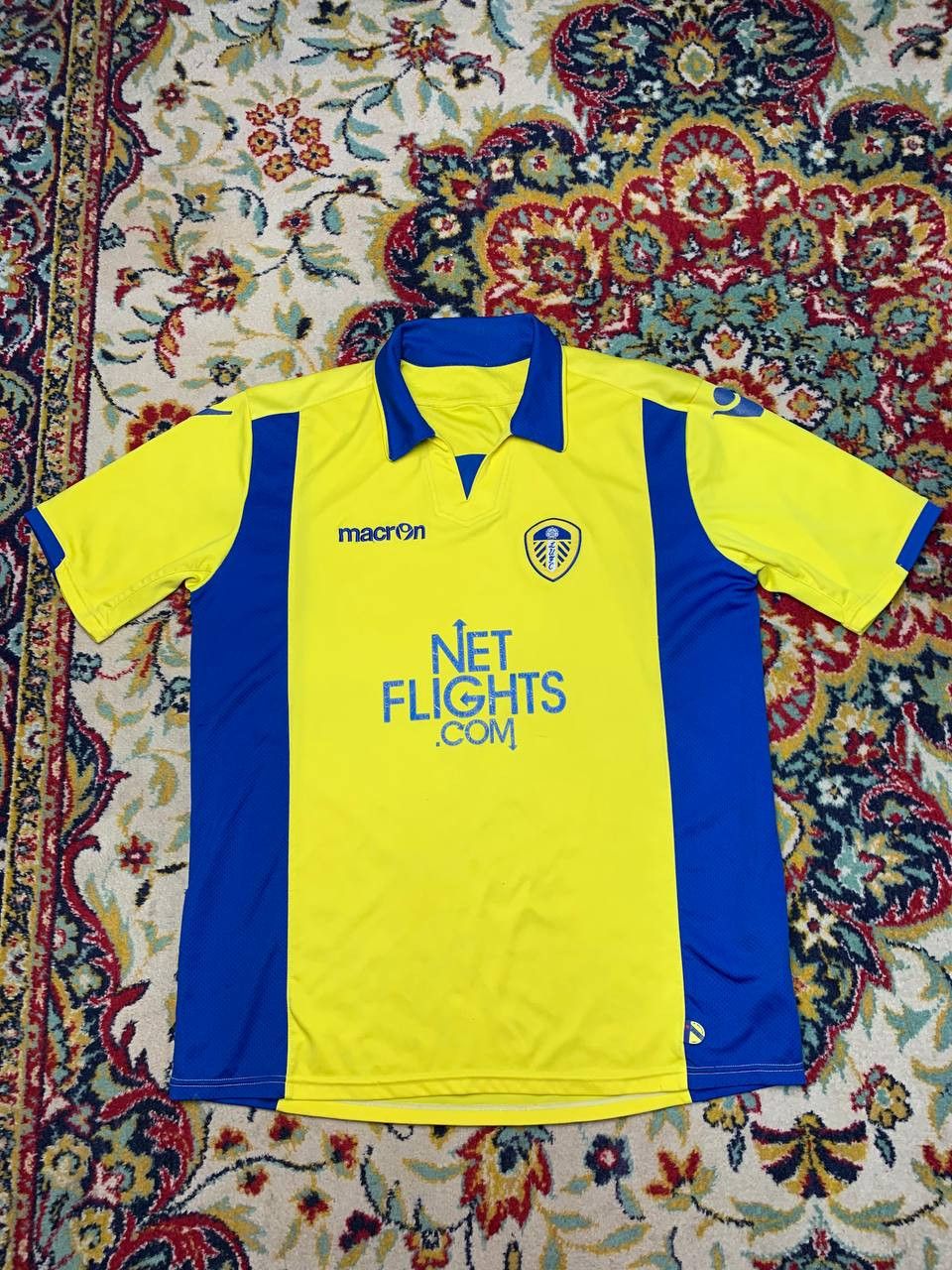 Vintage Leeds United 2009 Away Football Shirt Soccer Jersey Macron Size US XL / EU 56 / 4 - 1 Thumbnail