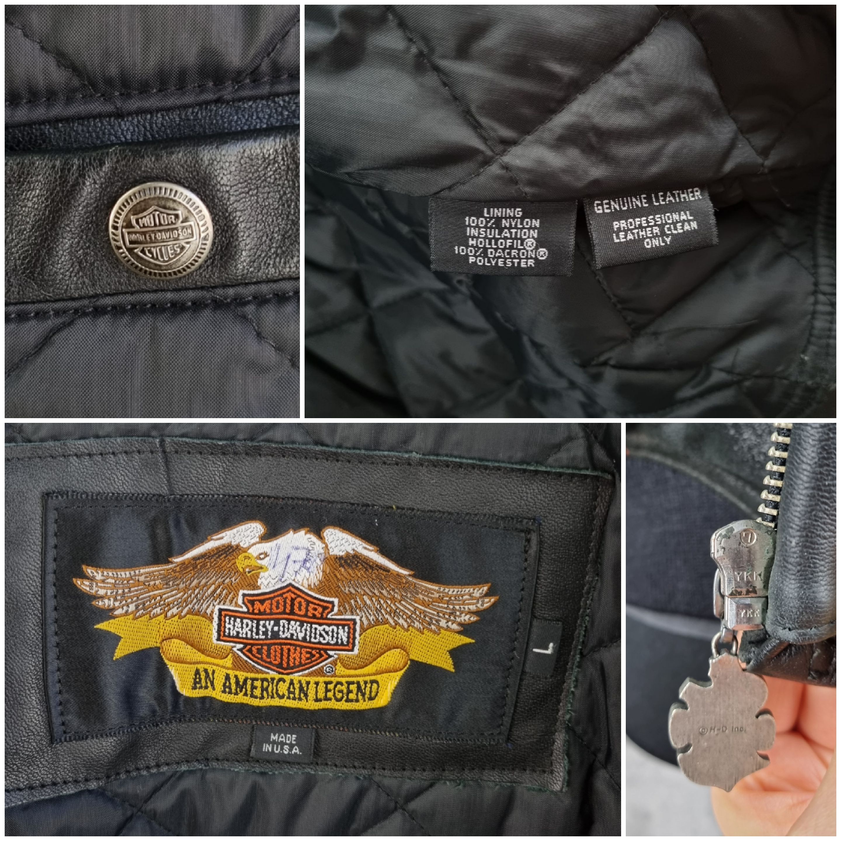 Harley Davidson Vintage Legendary Iconic Harley Davidson Leather Moto Jacket Size US L / EU 52-54 / 3 - 8 Thumbnail
