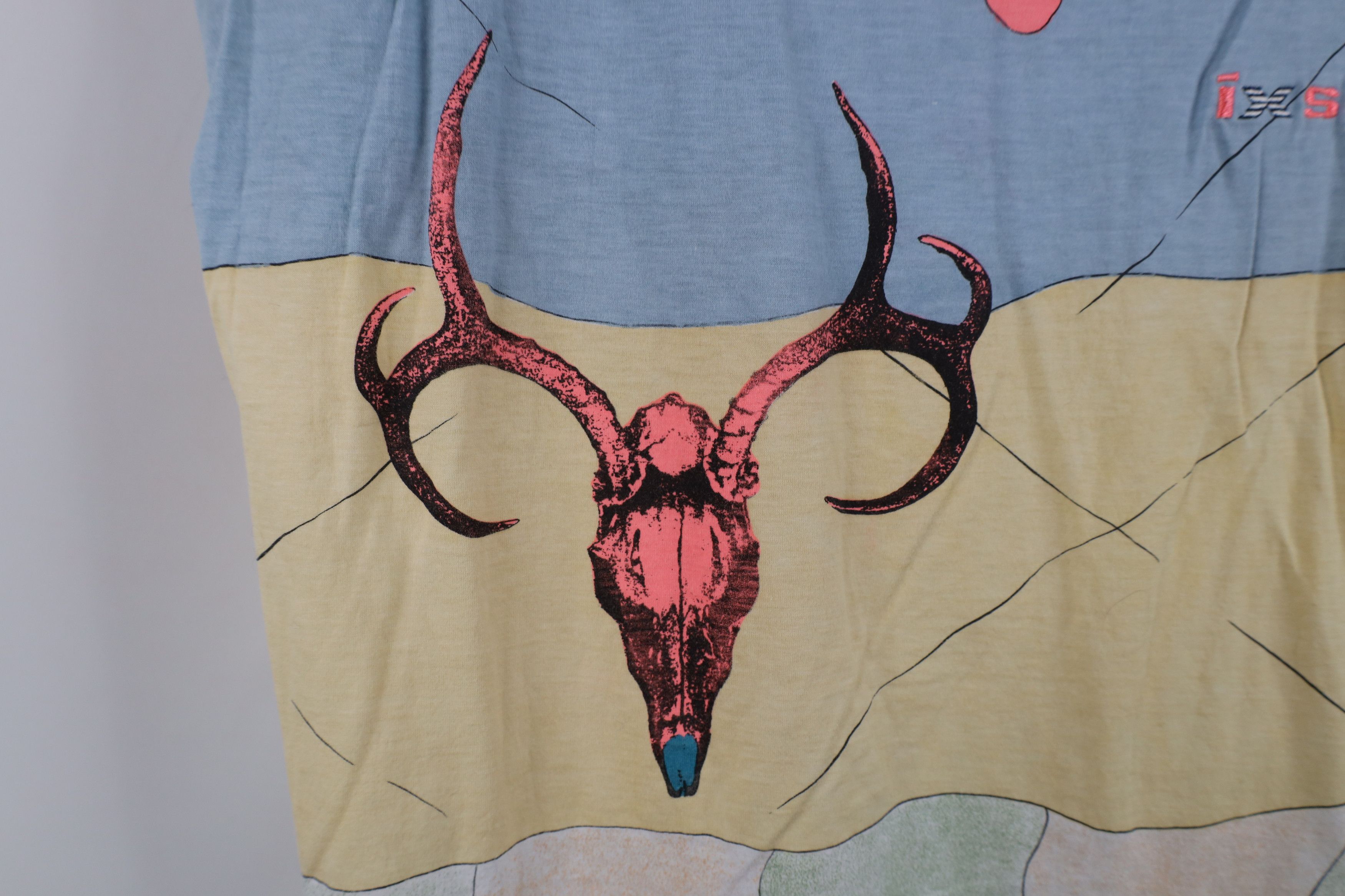 Vintage Vintage 90s Streetwear Art Antler Skull Tank Top T-Shirt Size L / US 10 / IT 46 - 5 Thumbnail