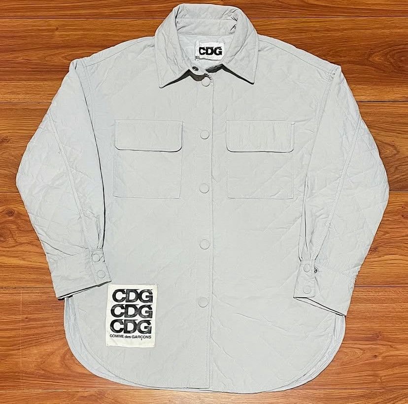 Comme des Garcons CDG Comme Des Garcons Quilted Shirt Light Blue Size US M / EU 48-50 / 2 - 1 Thumbnail