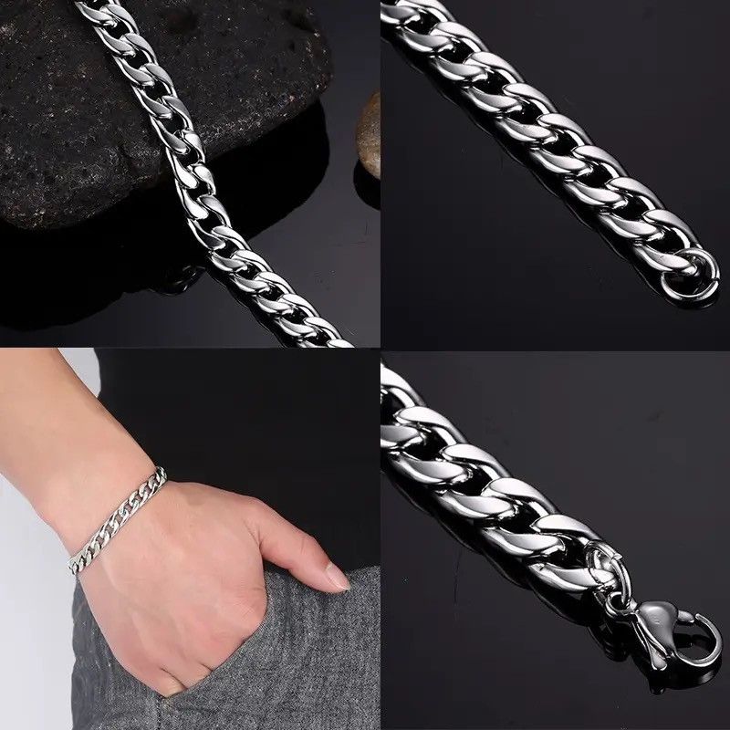Japanese Brand × Vintage Stainless Steel Minimalist Link Bracelet Size ONE SIZE - 2 Thumbnail