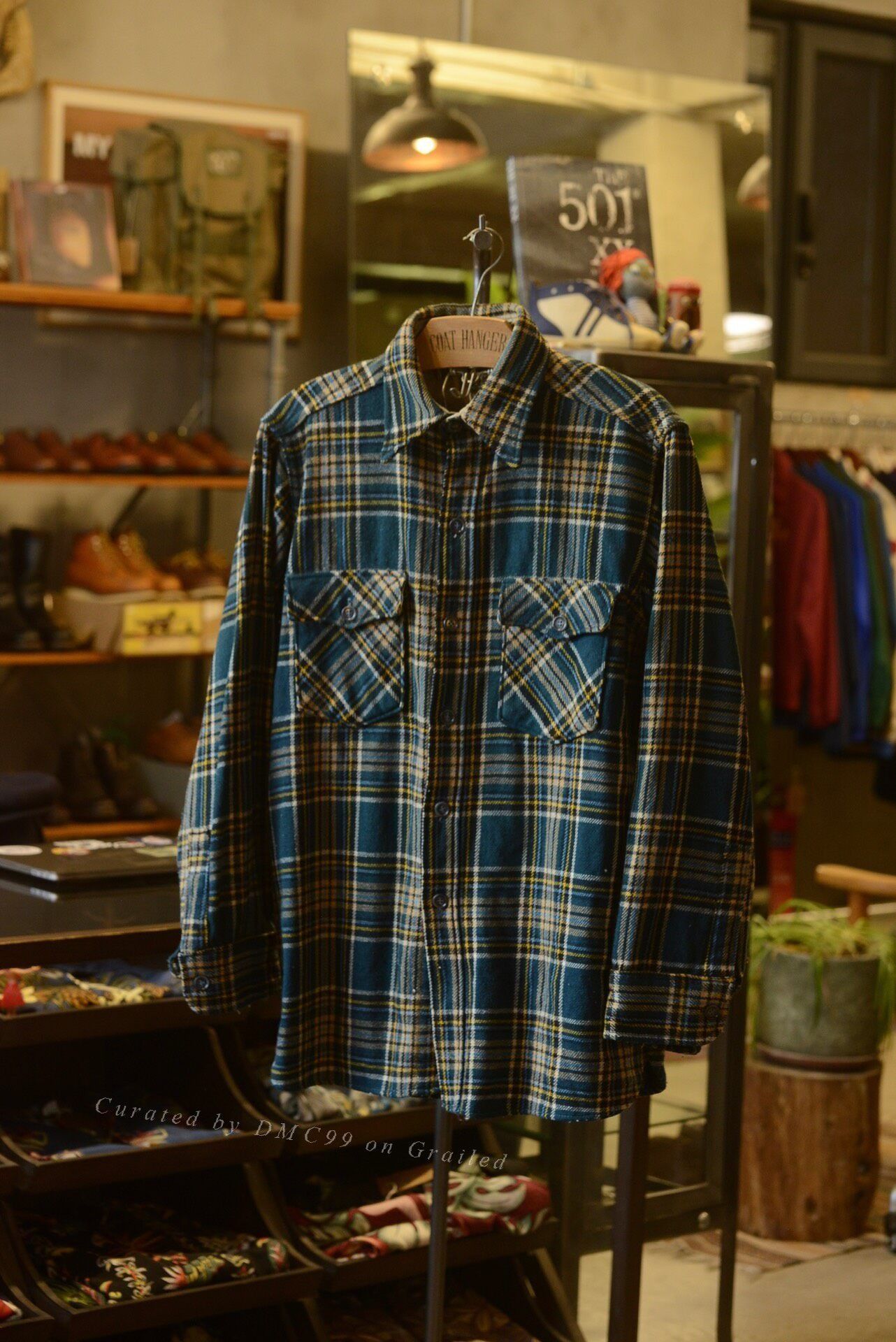 Woolrich Woolen Mills Woolrich 1960s Triangle Logo Plaid Shirt Size US L / EU 52-54 / 3 - 1 Thumbnail