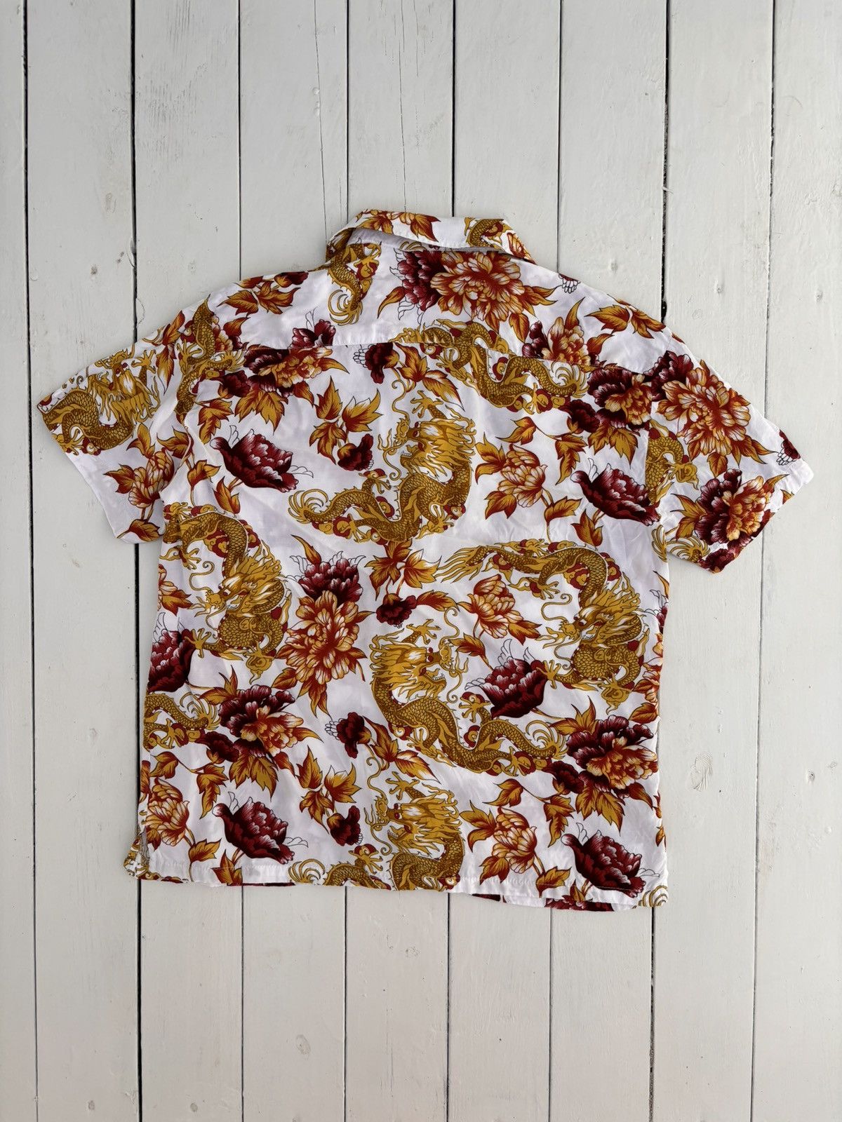 Vintage Ciro Citterio Vintage Dragon Peony Floral Graphics SS Shirt Size US M / EU 48-50 / 2 - 2 Thumbnail