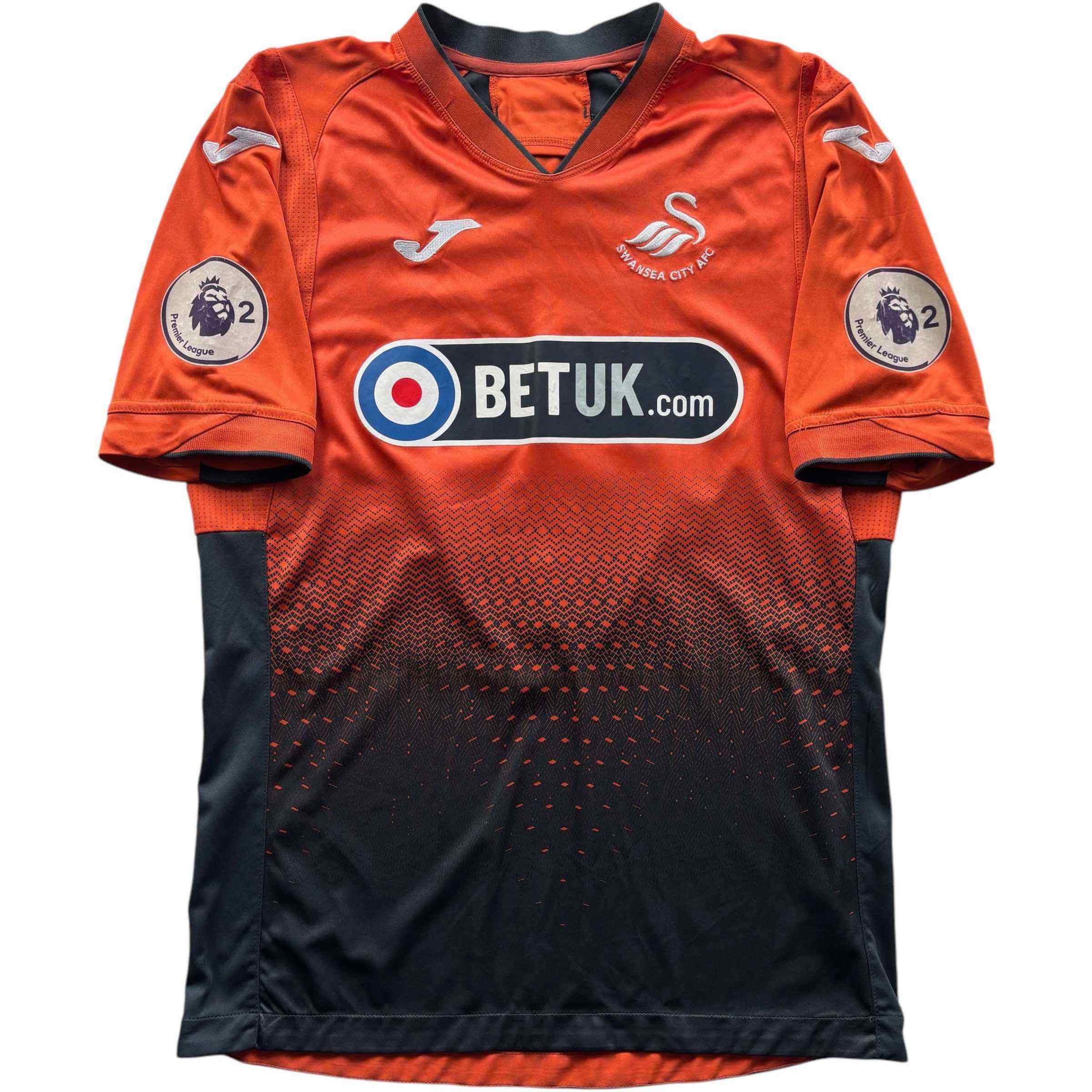 Joma MATCH WORN Swansea City 2018-19 away U #6 football jersey L Size US L / EU 52-54 / 3 - 1 Thumbnail