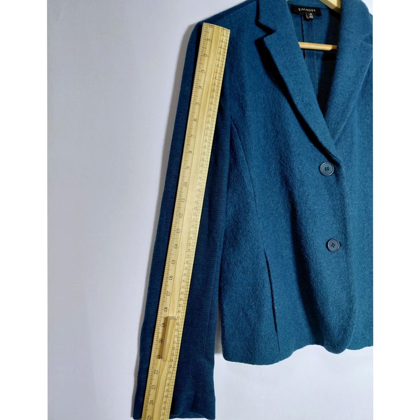 Talbots Talbots Wool Blend Blazer Blue Women Solid Long Sleeve Size 12 Size XL / US 12-14 / IT 48-50 - 5 Thumbnail