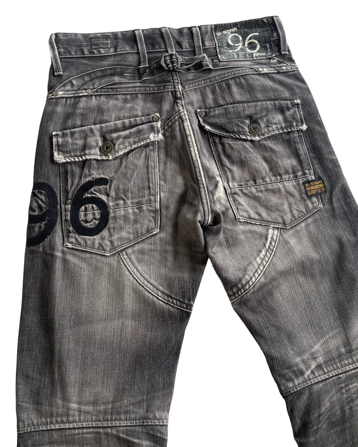 G-Star Gstar Raw Distressed Bikers Double Knee Denim Size US 29 - 11 Thumbnail