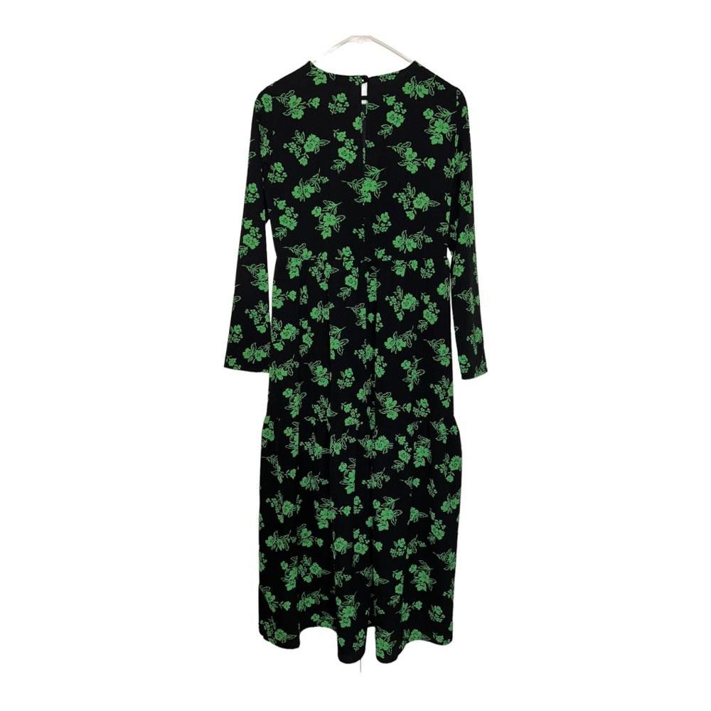 Asos ASOS l Black/Green Floral Print Maxi Dress Size 0 Size XS / US 0-2 / IT 36-38 - 3 Thumbnail