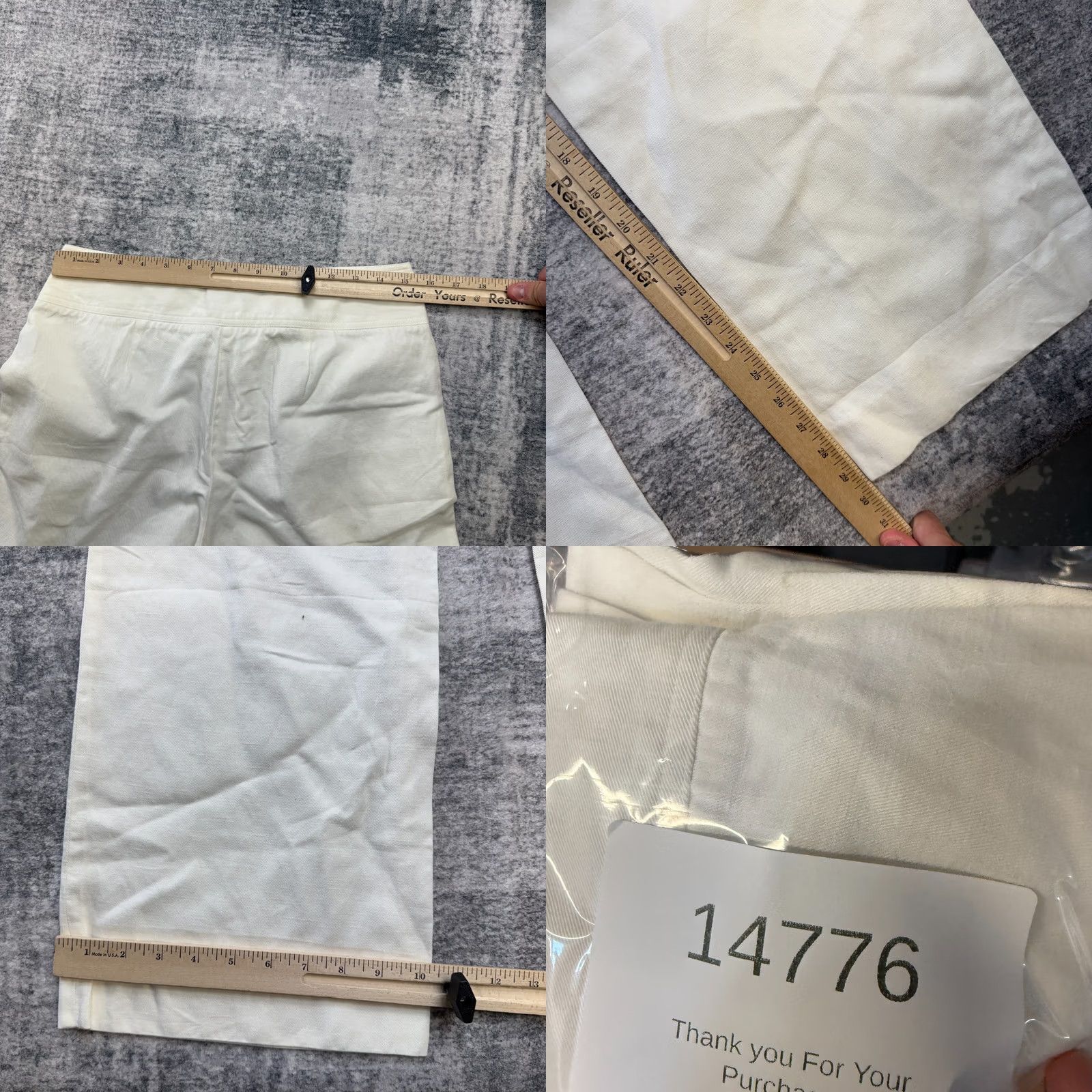 J.Crew J.CREW Pants Womens 6 White Linen Blend Wide-Leg Coastal Beach 30x29 Size 28" / US 6 / IT 42 - 9 Thumbnail
