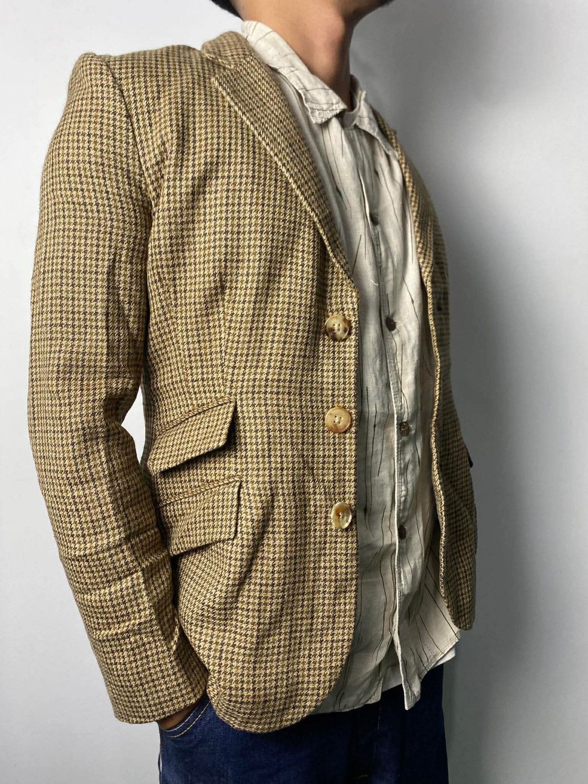 Ralph Lauren Purple Label Polo Ralph Lauren Purple Label Adryan Blazer in Brown Tweed Size 40S - 2 Thumbnail