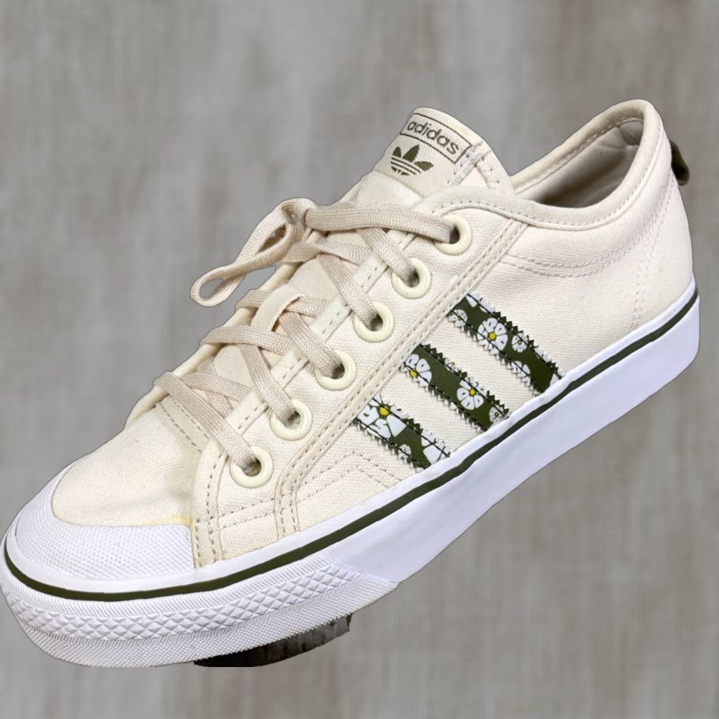 Adidas ADIDAS Nizza Low Top White Pepper Beige Peace Daisy GZ8673 W 7.5 Men Leather Sneaker Comfort Casual Size US M / EU 48-50 / 2 - 1 Thumbnail