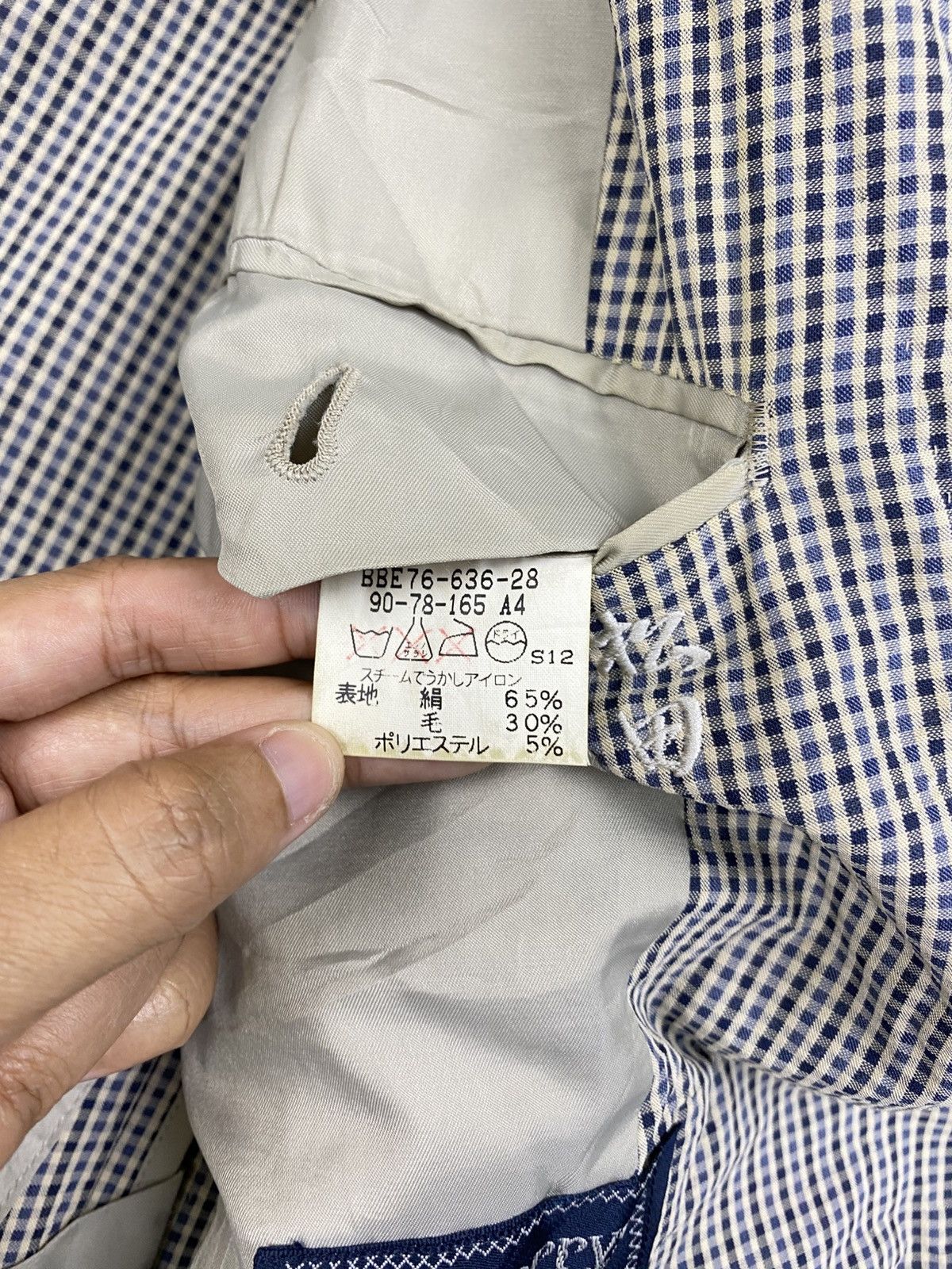 Burberry Vintage Burberrys Wool & Silk Checked Blazer Size US M / EU 48-50 / 2 - 10 Thumbnail