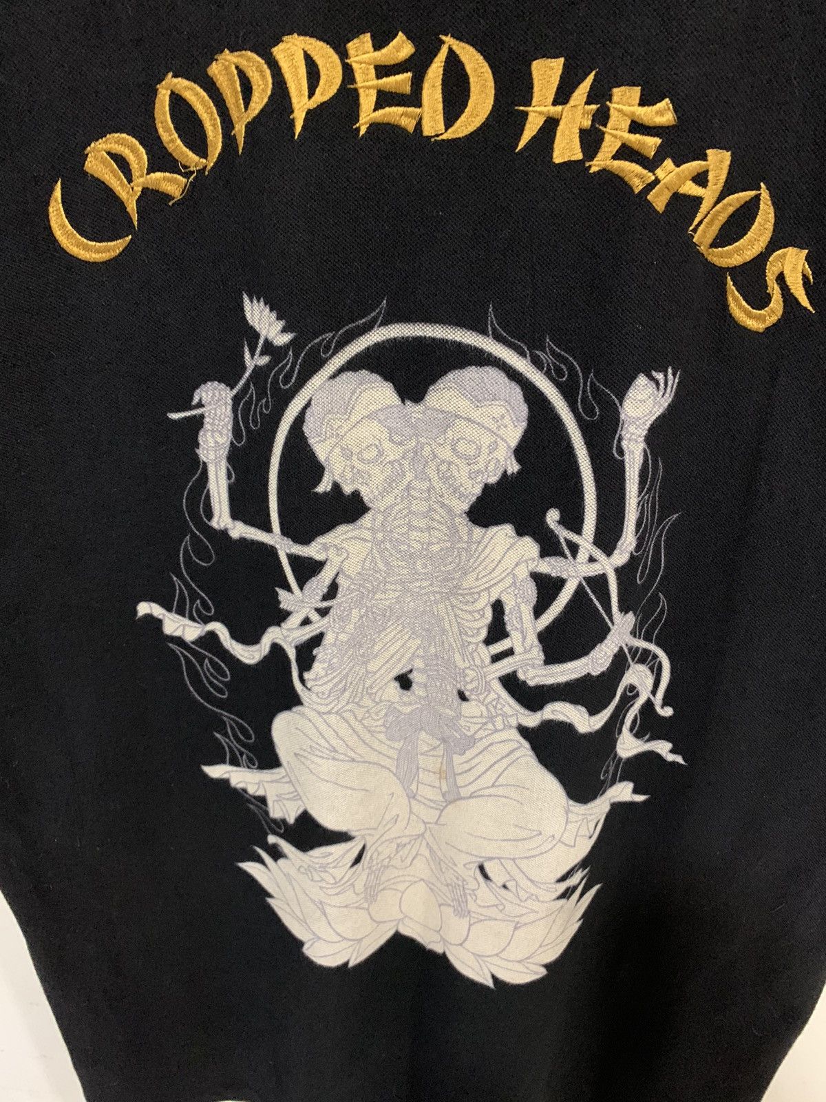 If Six Was Nine 💥💥 CRAZY Cropped Heads Embroidery Skulls Size US XL / EU 56 / 4 - 7 Thumbnail