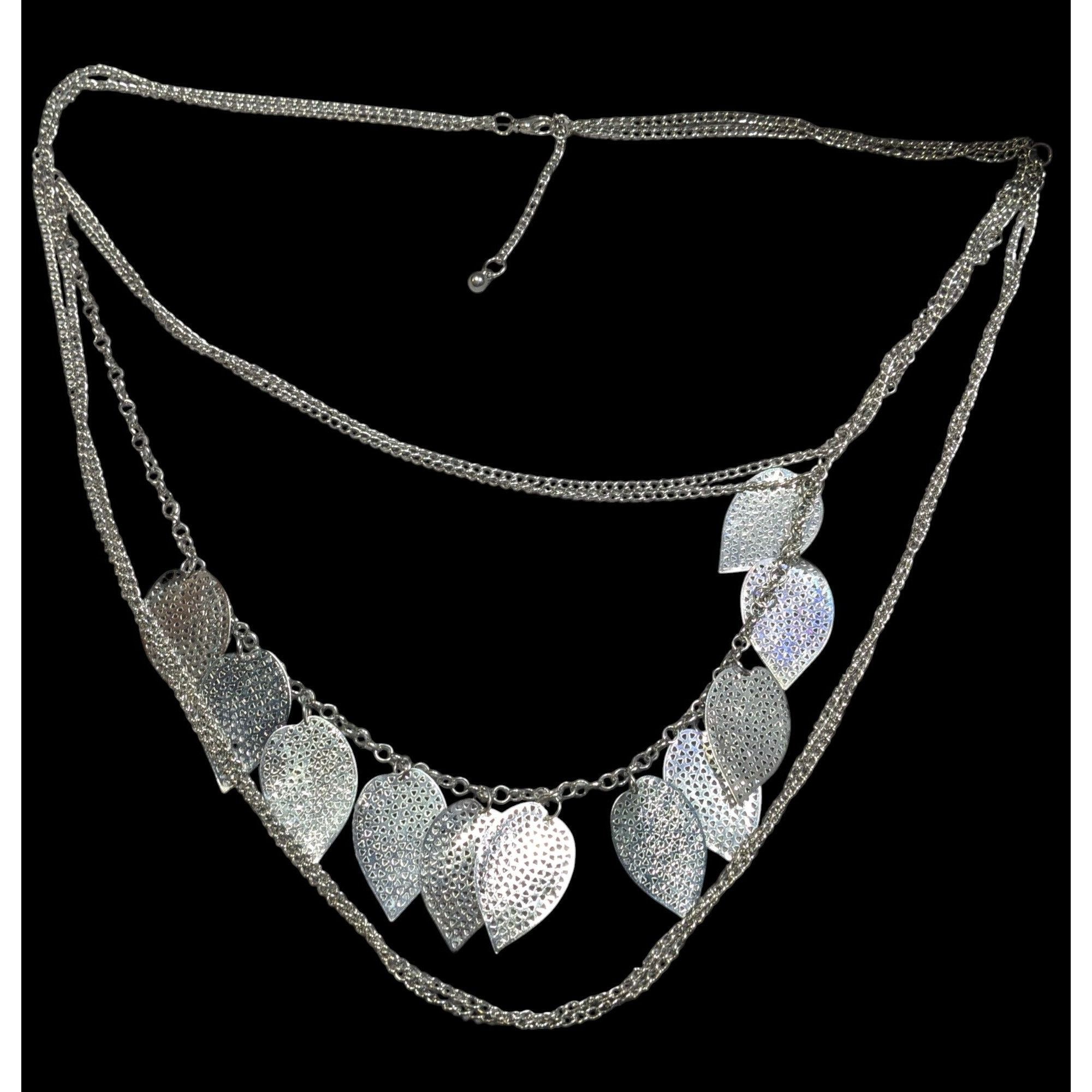 Other Nature Inspired Multilayer Chain And Leaf Charm Necklace Size ONE SIZE - 2 Thumbnail