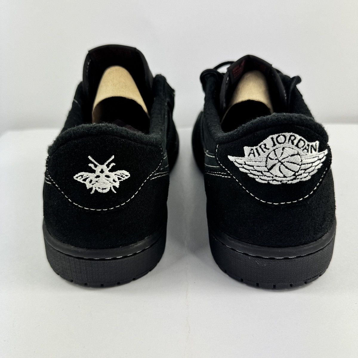 Jordan Brand × Supreme JORDAN 1 RETRO LOW TRAVIS SCOTT BLACK PHANTOM SNEAKERS Size US 11 / EU 44 - 3 Thumbnail
