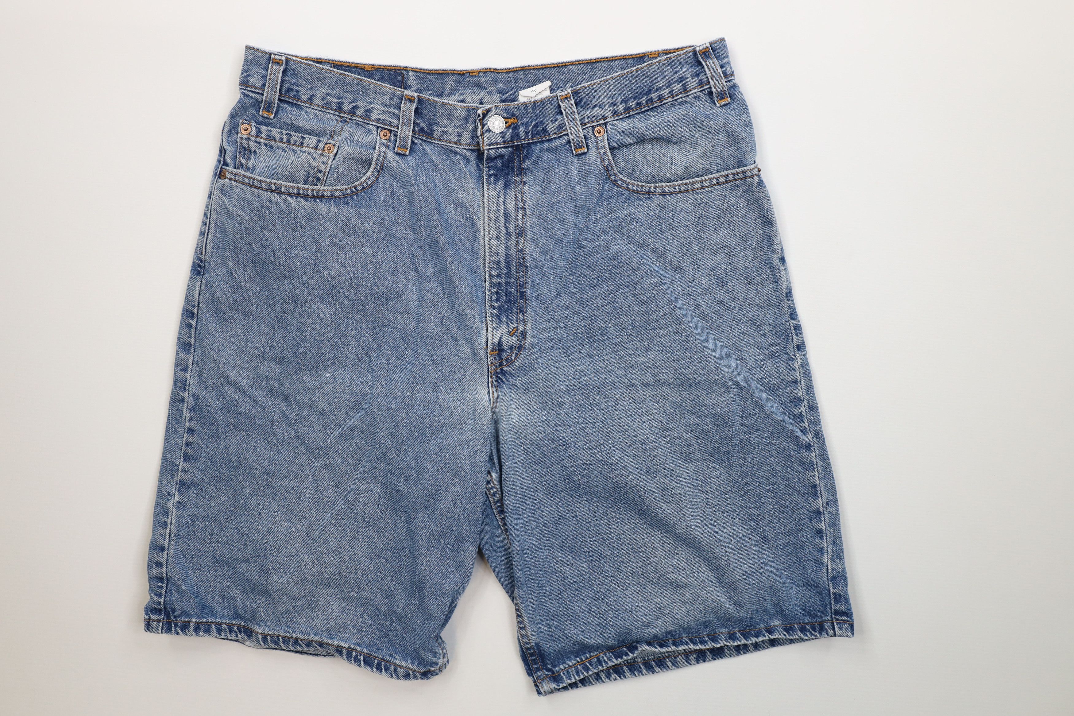 Levi's Vintage Y2K 2000 Levis 560 Fit Baggy Denim Shorts Blue USA Size US 38 / EU 54 - 1 Thumbnail