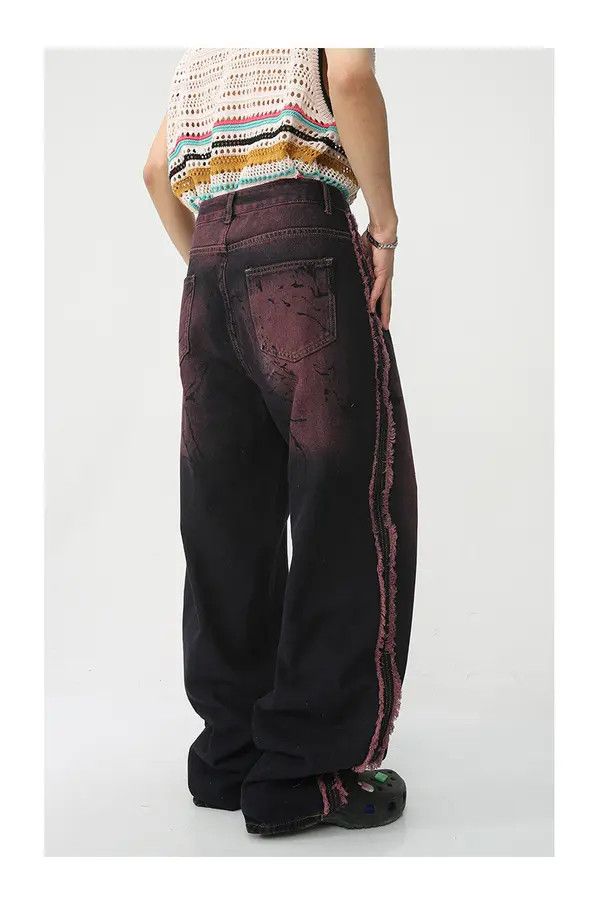 Japanese Brand VIBE Japanese retro casual loose tie-dye jeans Size US 32 / EU 48 - 6 Thumbnail