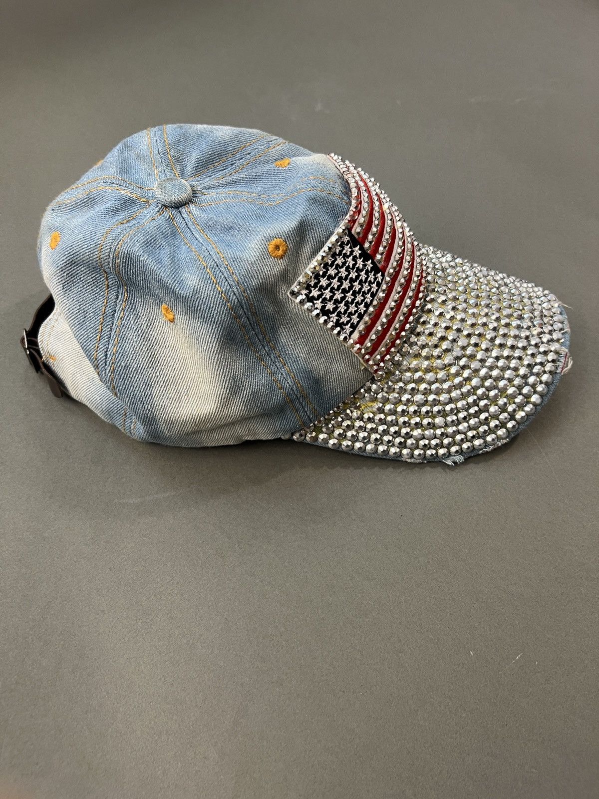 Christian Audigier × Ed Hardy American Flag Rhinestone Hat Size ONE SIZE - 3 Thumbnail