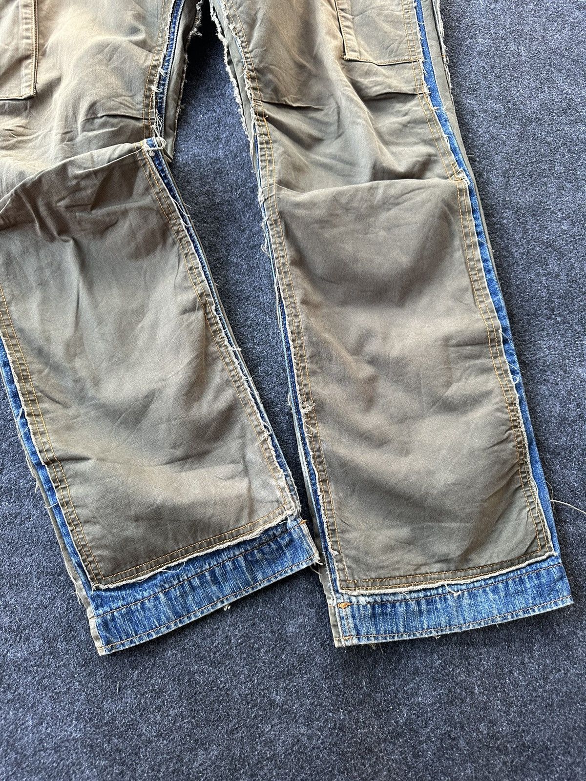 Boycott Vintage Boycott 2 Tones Denim+Cargo Pant 34x31 D162 Size US 34 / EU 50 - 5 Thumbnail
